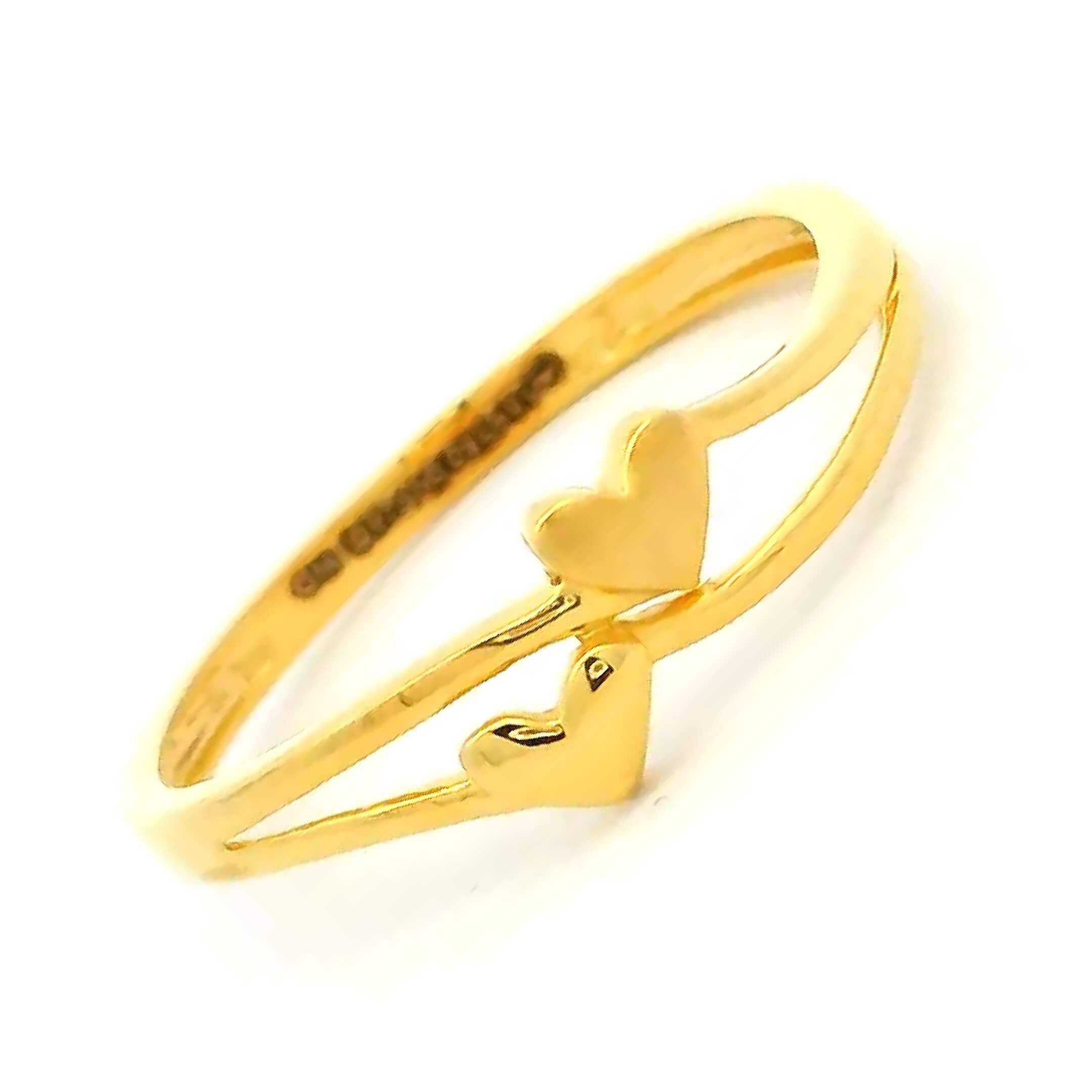 18K Graceful Promise Gold Ring for Women