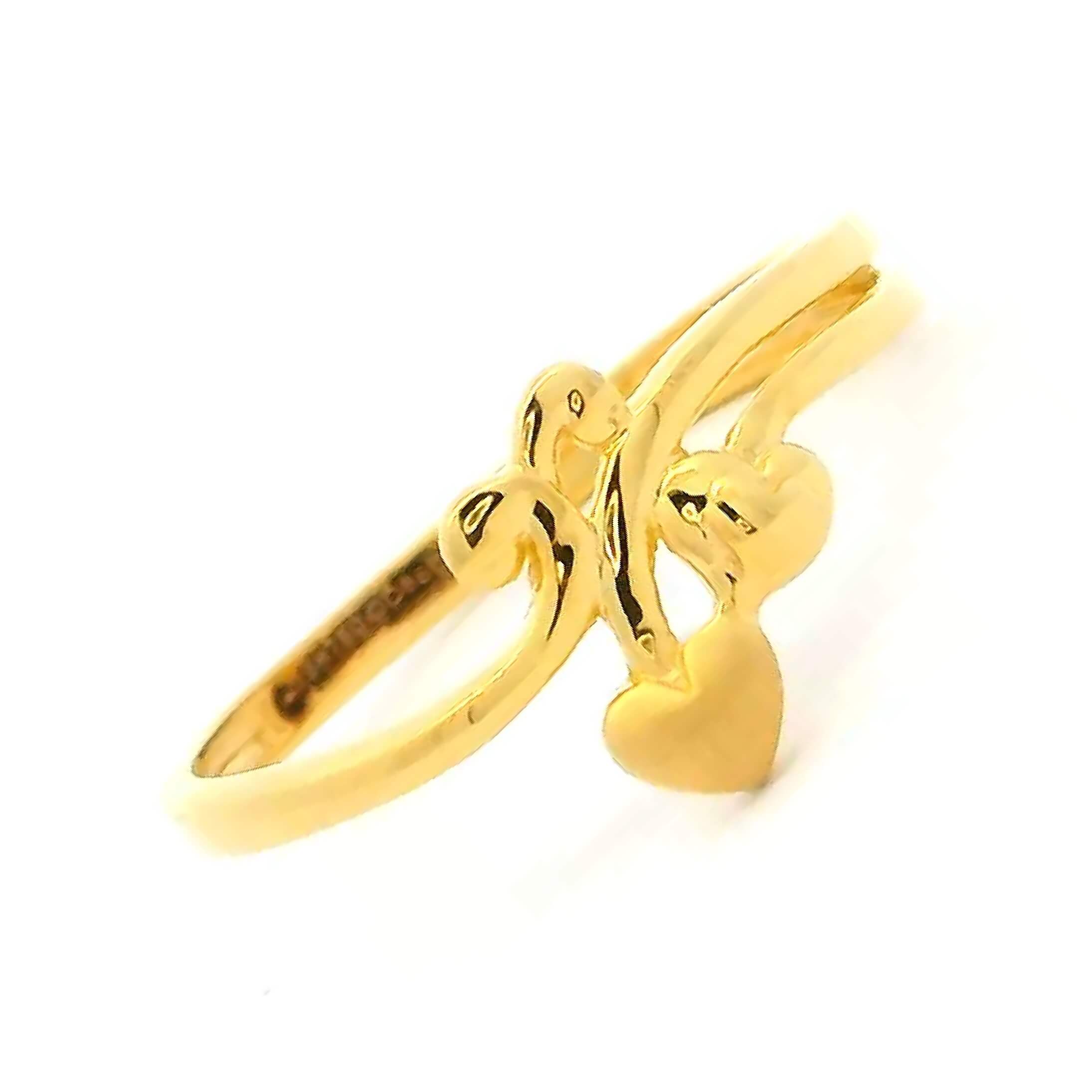 18K Soft Gleam Gold Ring for Women