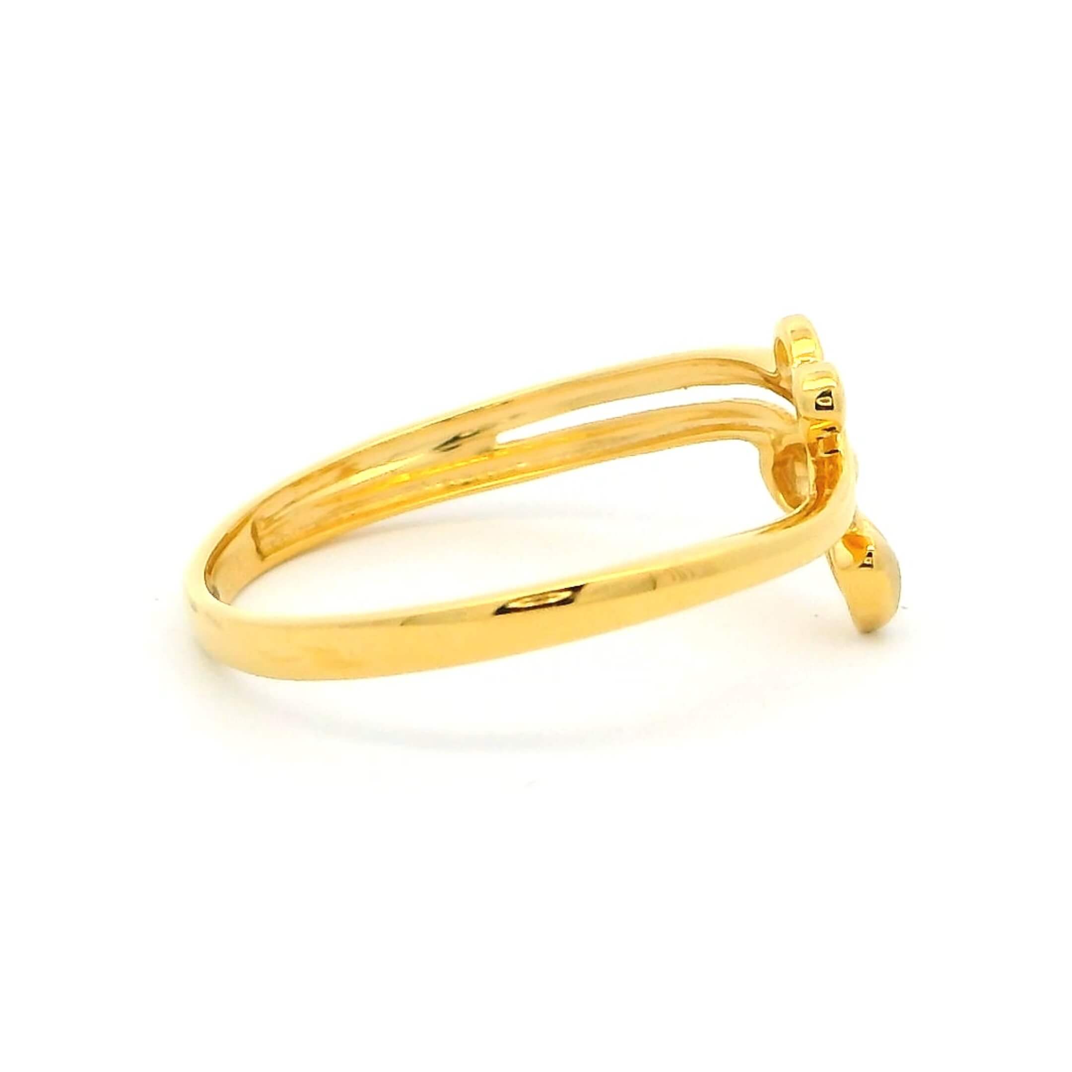 18K Soft Gleam Gold Ring for Women