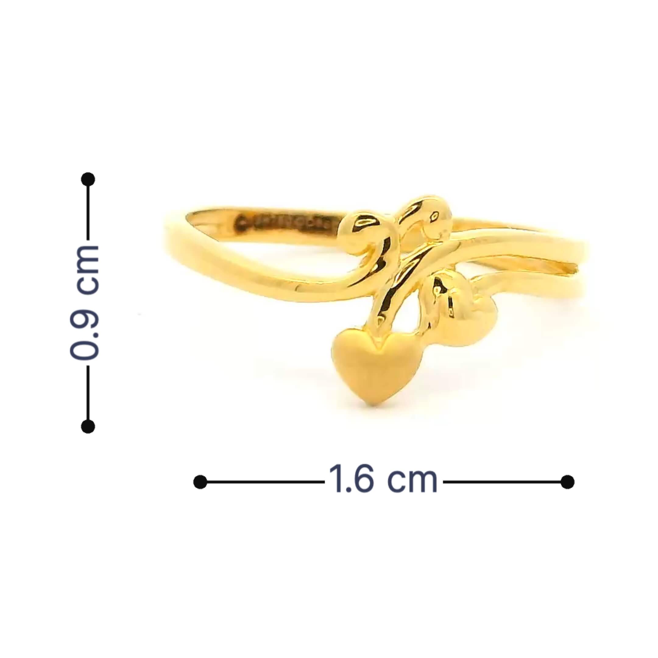 18K Soft Gleam Gold Ring for Women