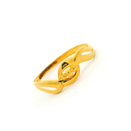 18K Classy Curve Gold Ring for Women
