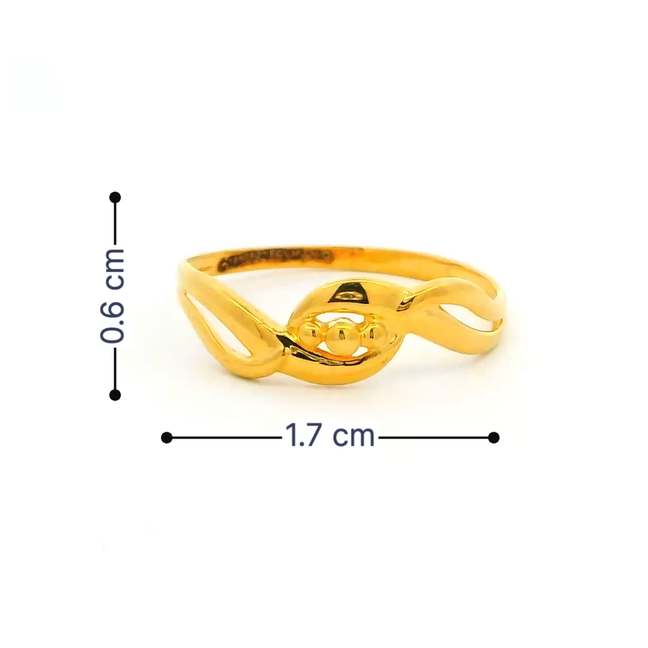 18K Classy Curve Gold Ring for Women