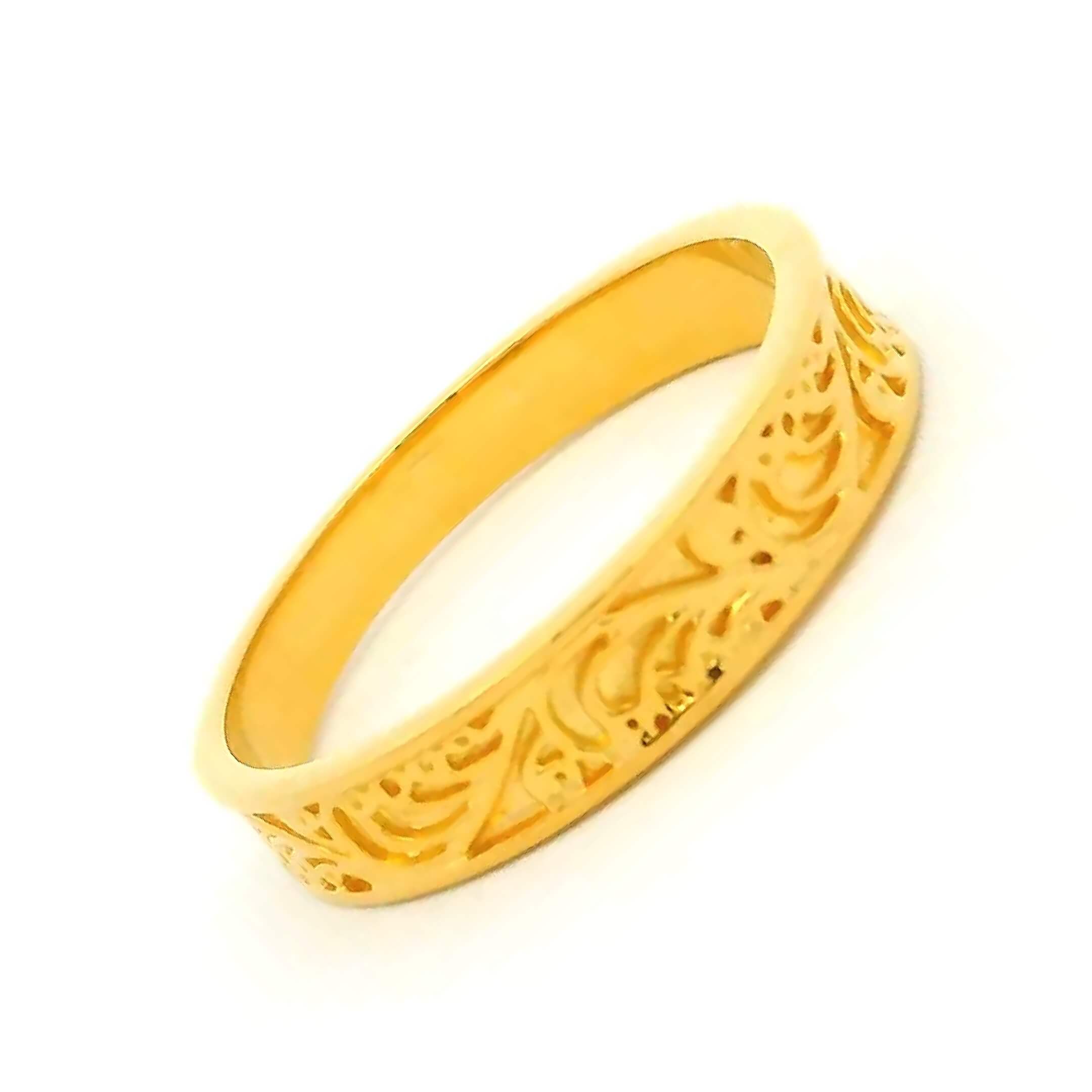 Gleaming Wild Bloom Gold Ring for Women