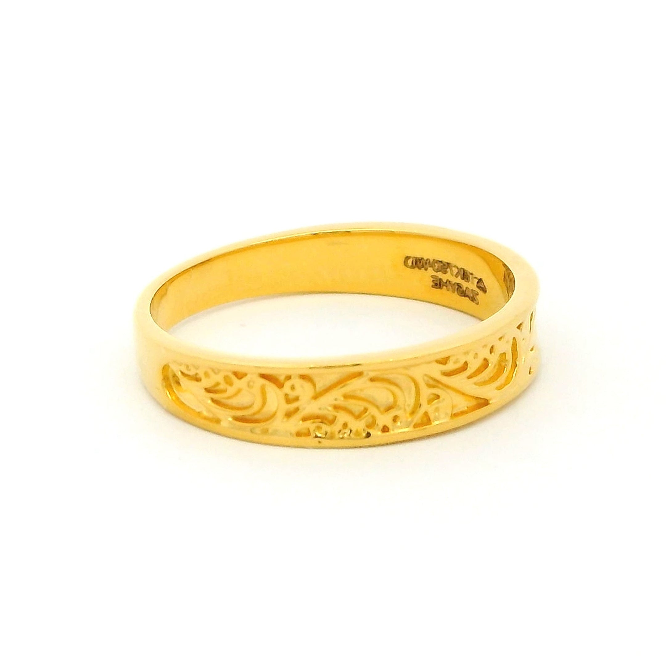 Gleaming Wild Bloom Gold Ring for Women