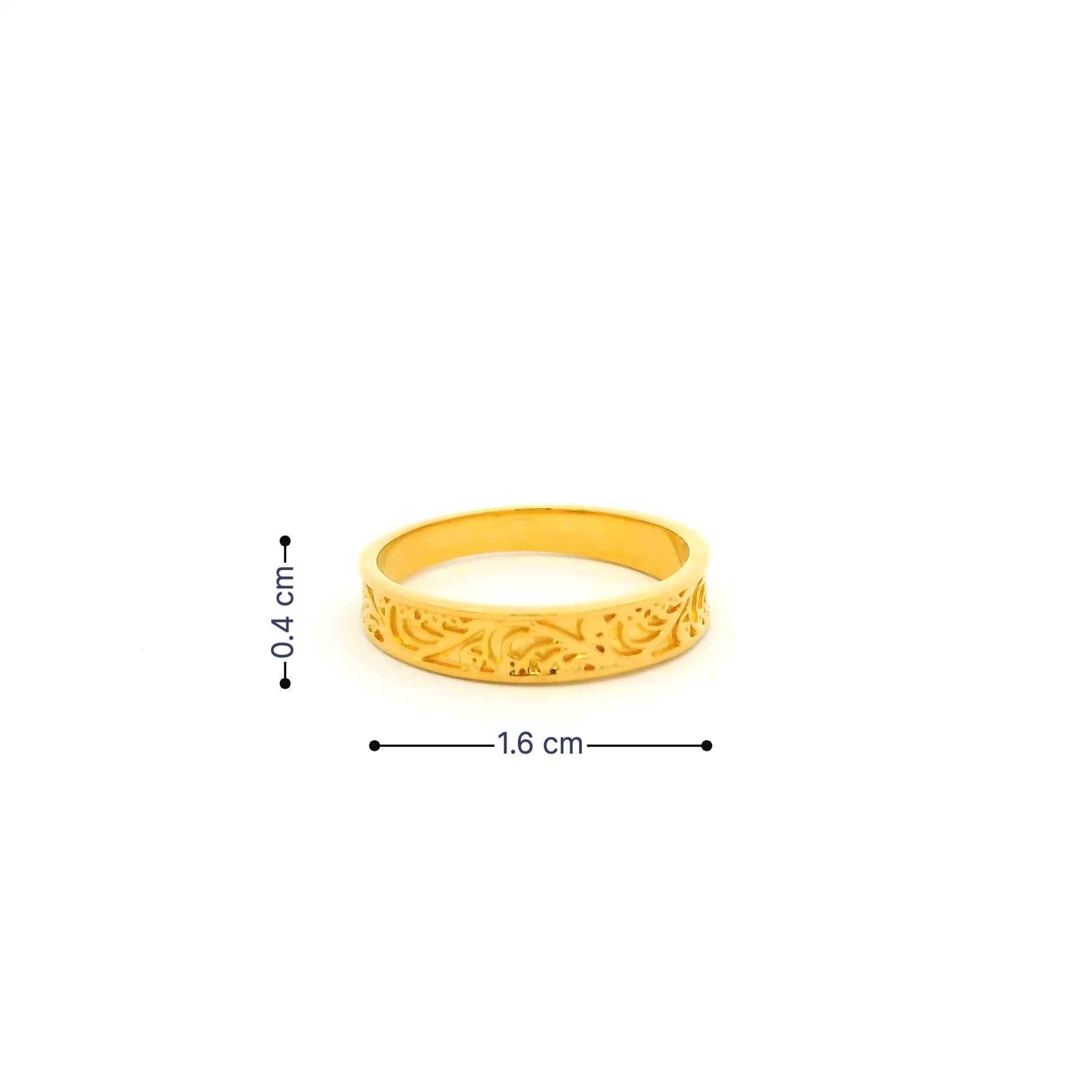 Gleaming Wild Bloom Gold Ring for Women