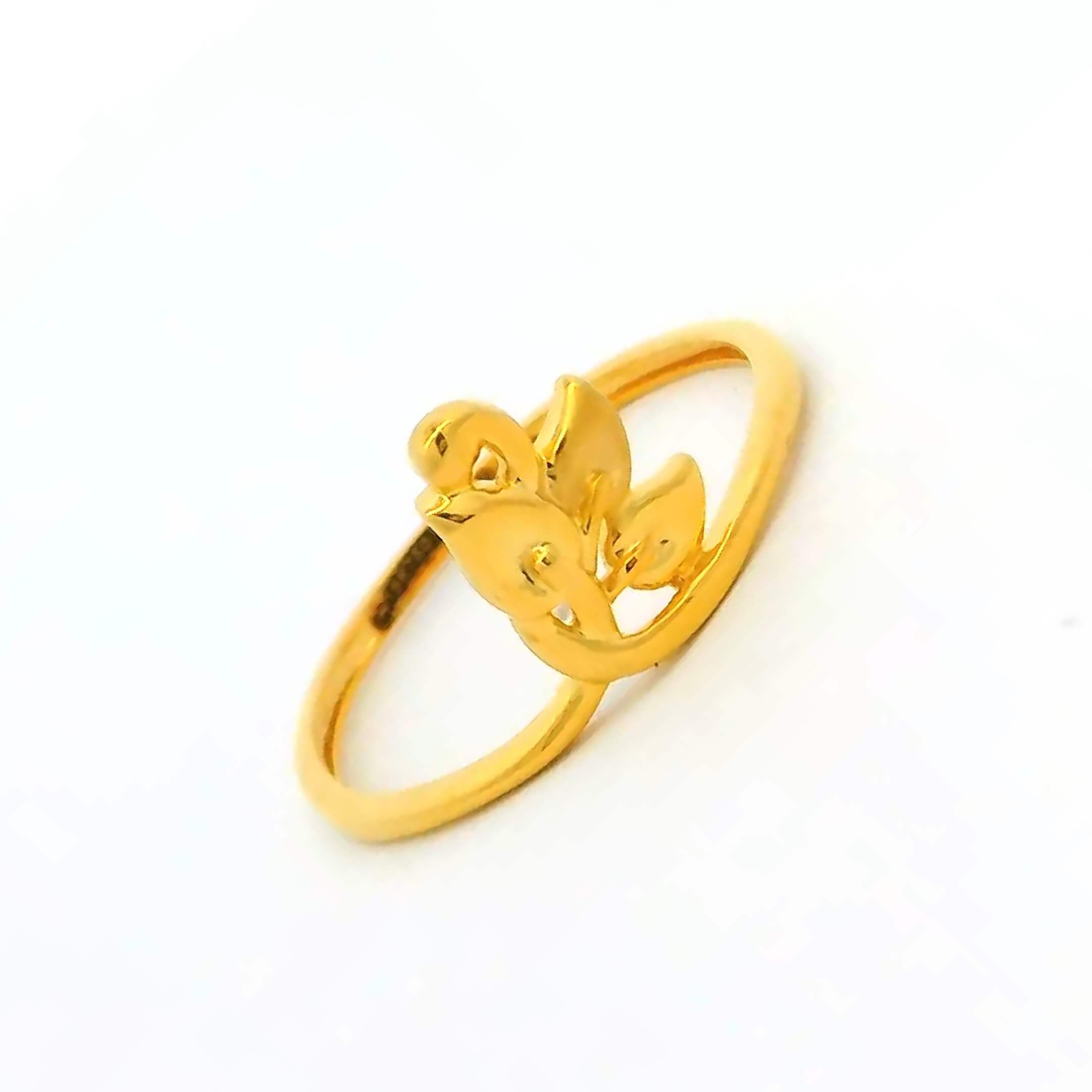 Featherlight Glow Gold Ring for Women