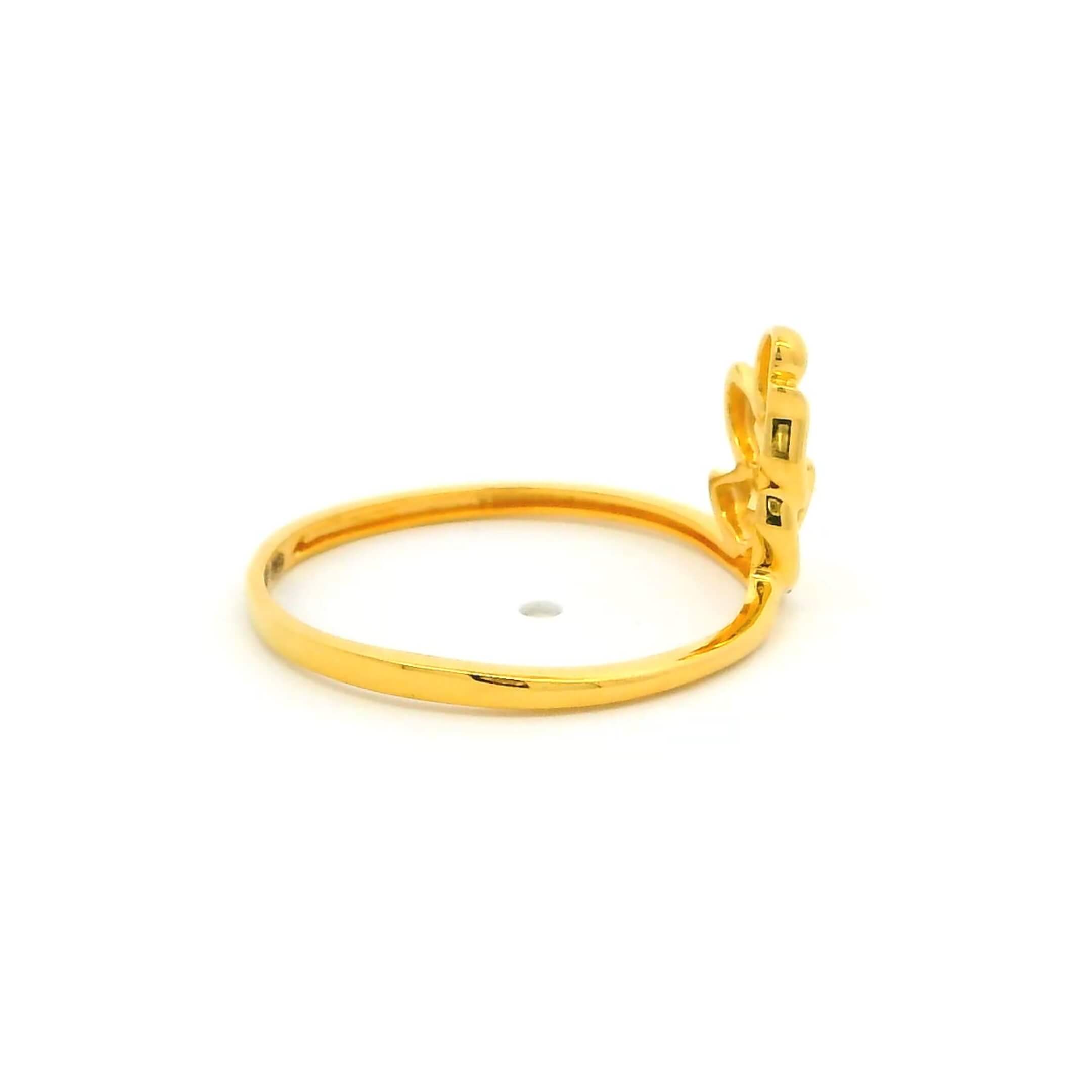 Featherlight Glow Gold Ring for Women