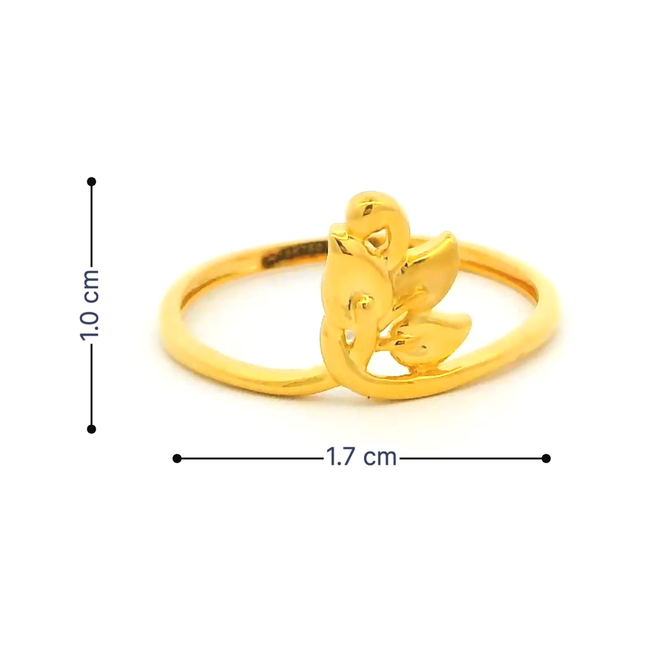 Featherlight Glow Gold Ring for Women