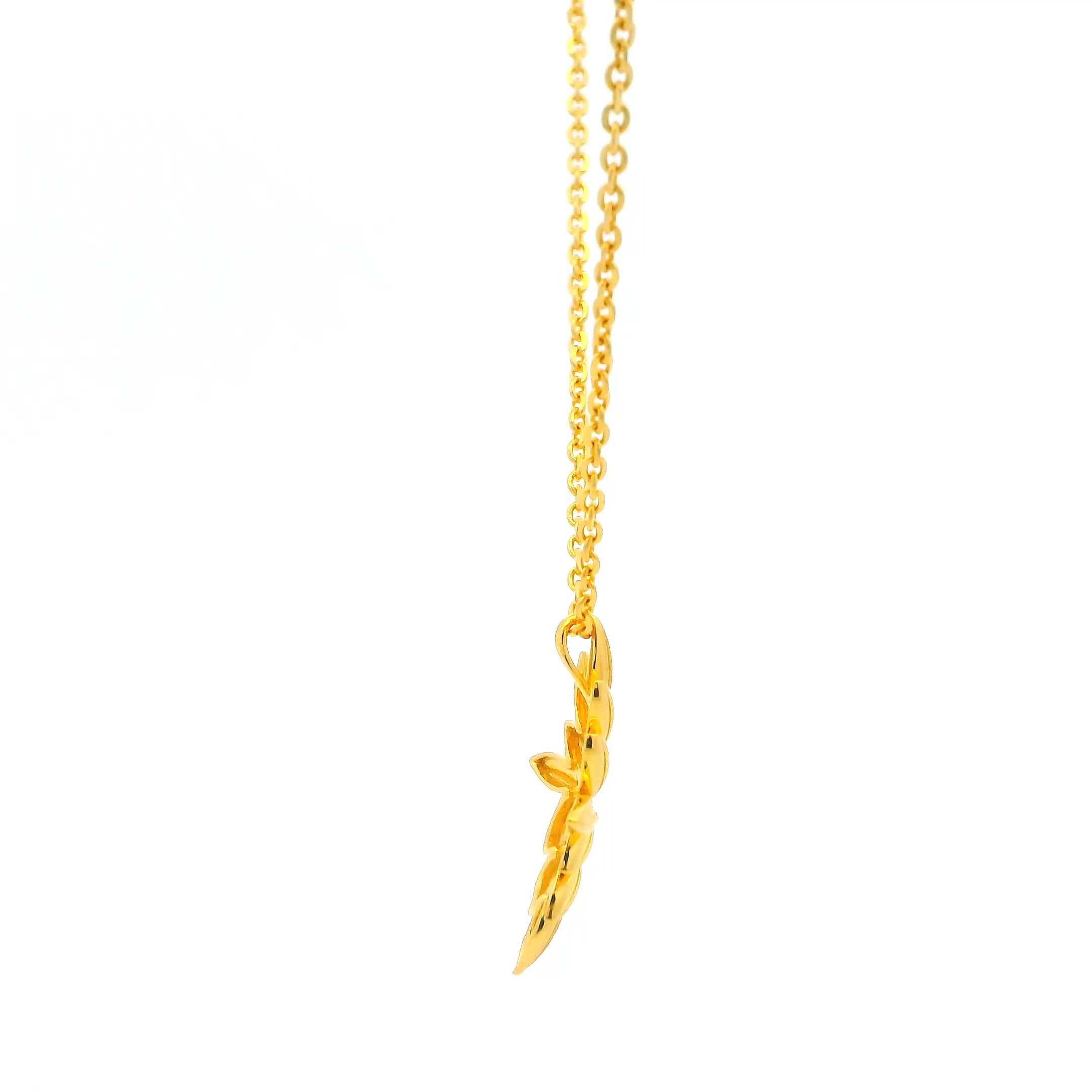 Serene Sunlit 22K Gold Necklace Set