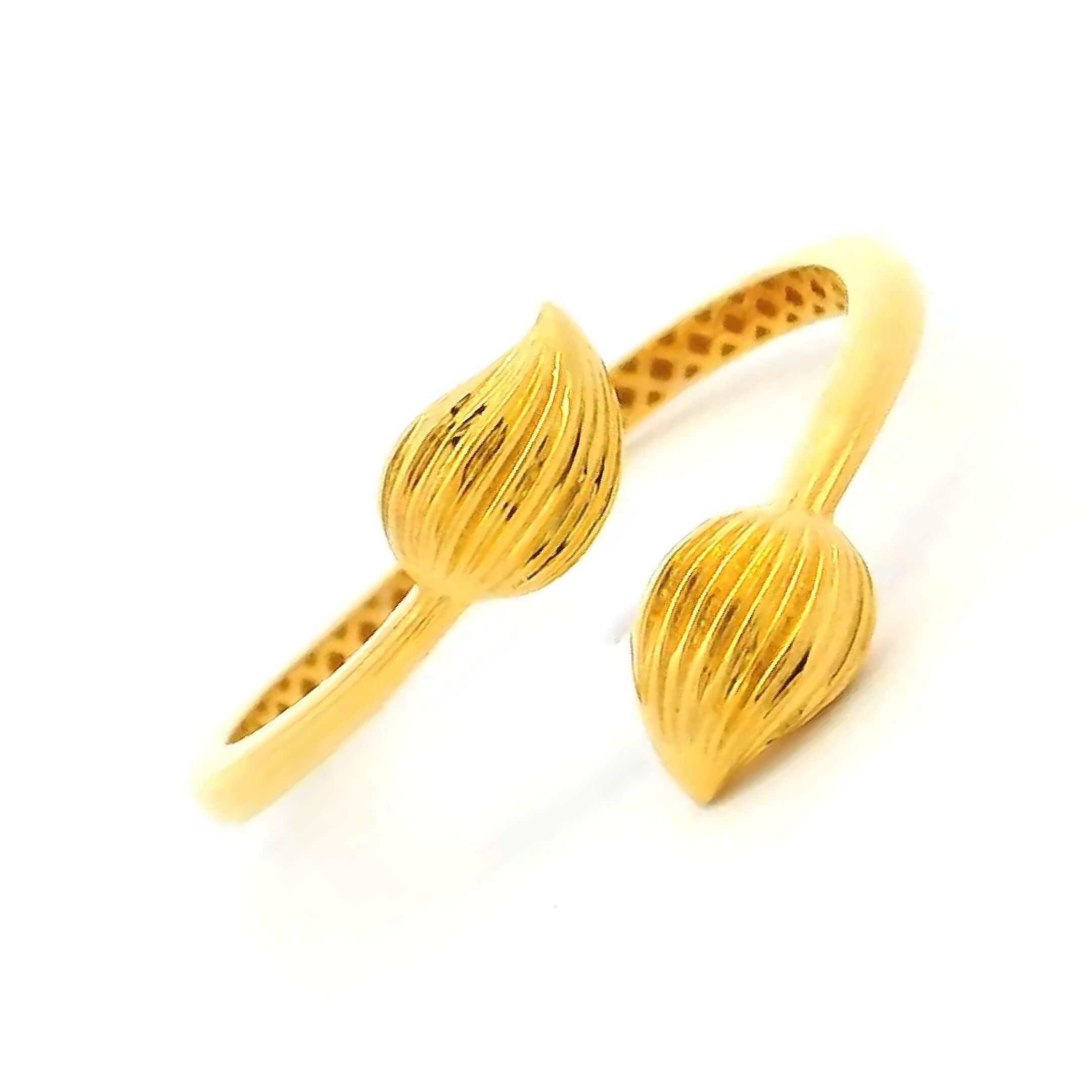 Posh Petal Gold Ring for Women