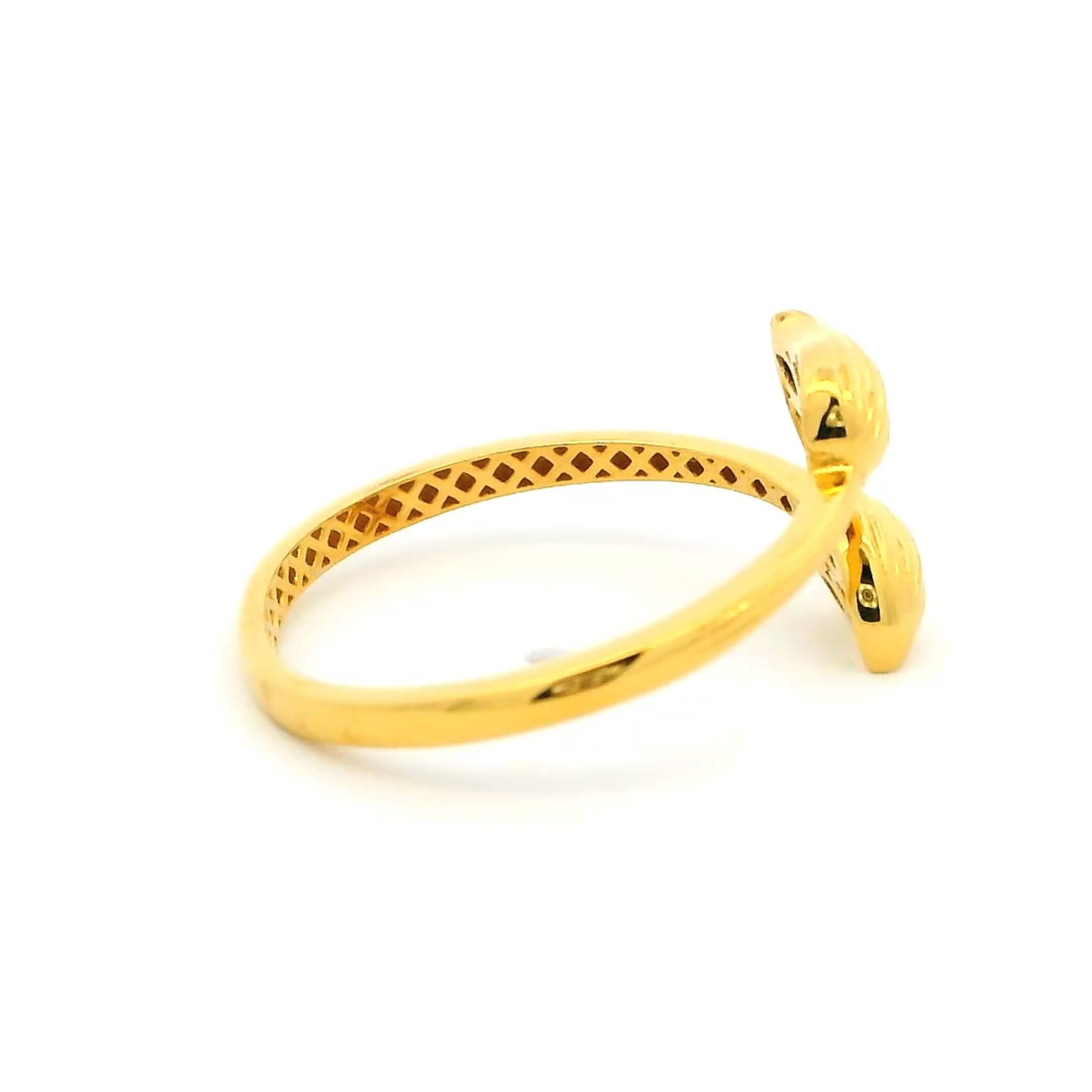 Posh Petal Gold Ring for Women