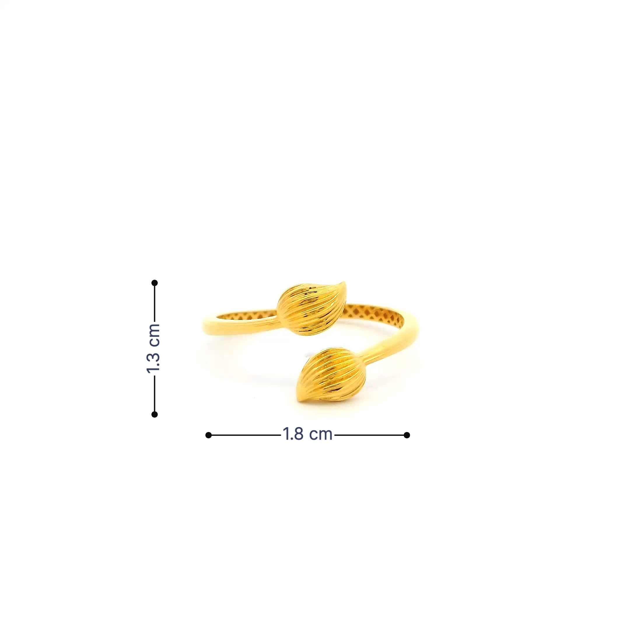 Posh Petal Gold Ring for Women