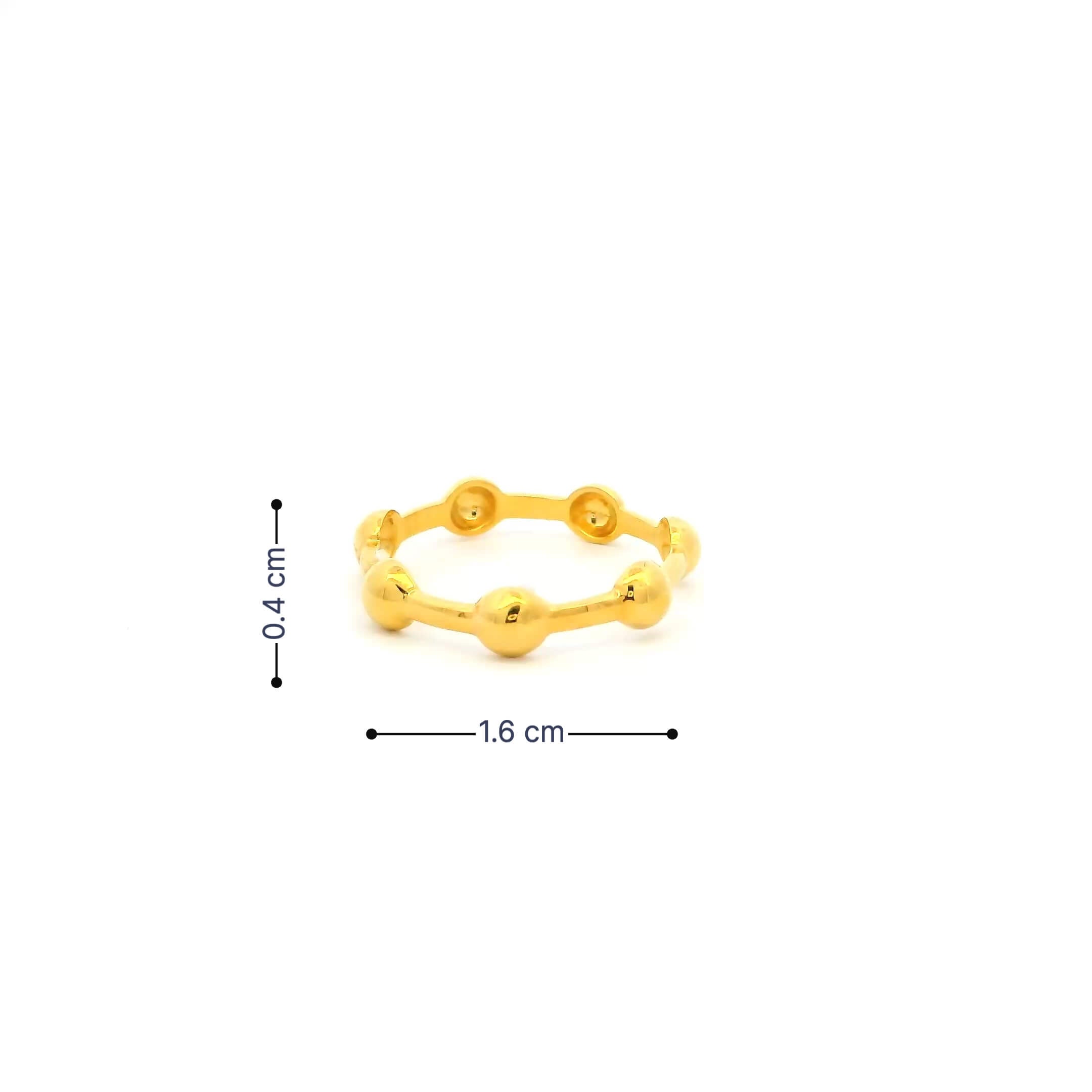 Jazzy Beads Gold Ring for Women