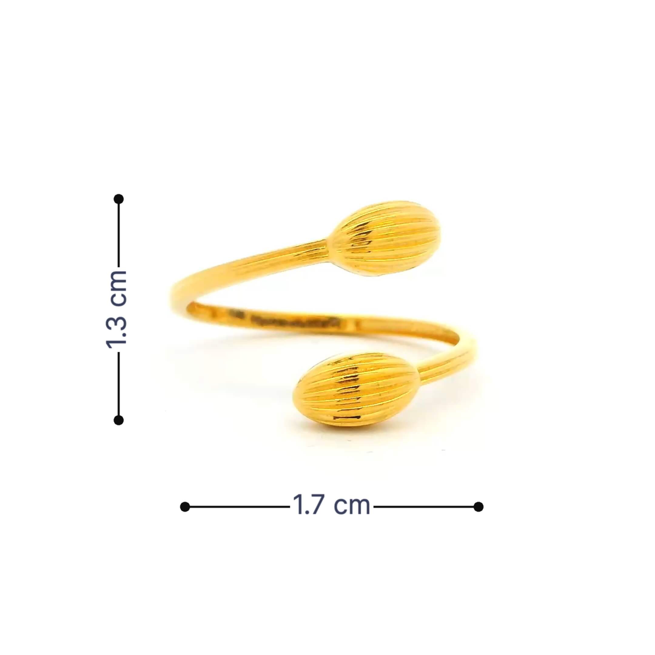 Urban Swirl Gold Ring for Women