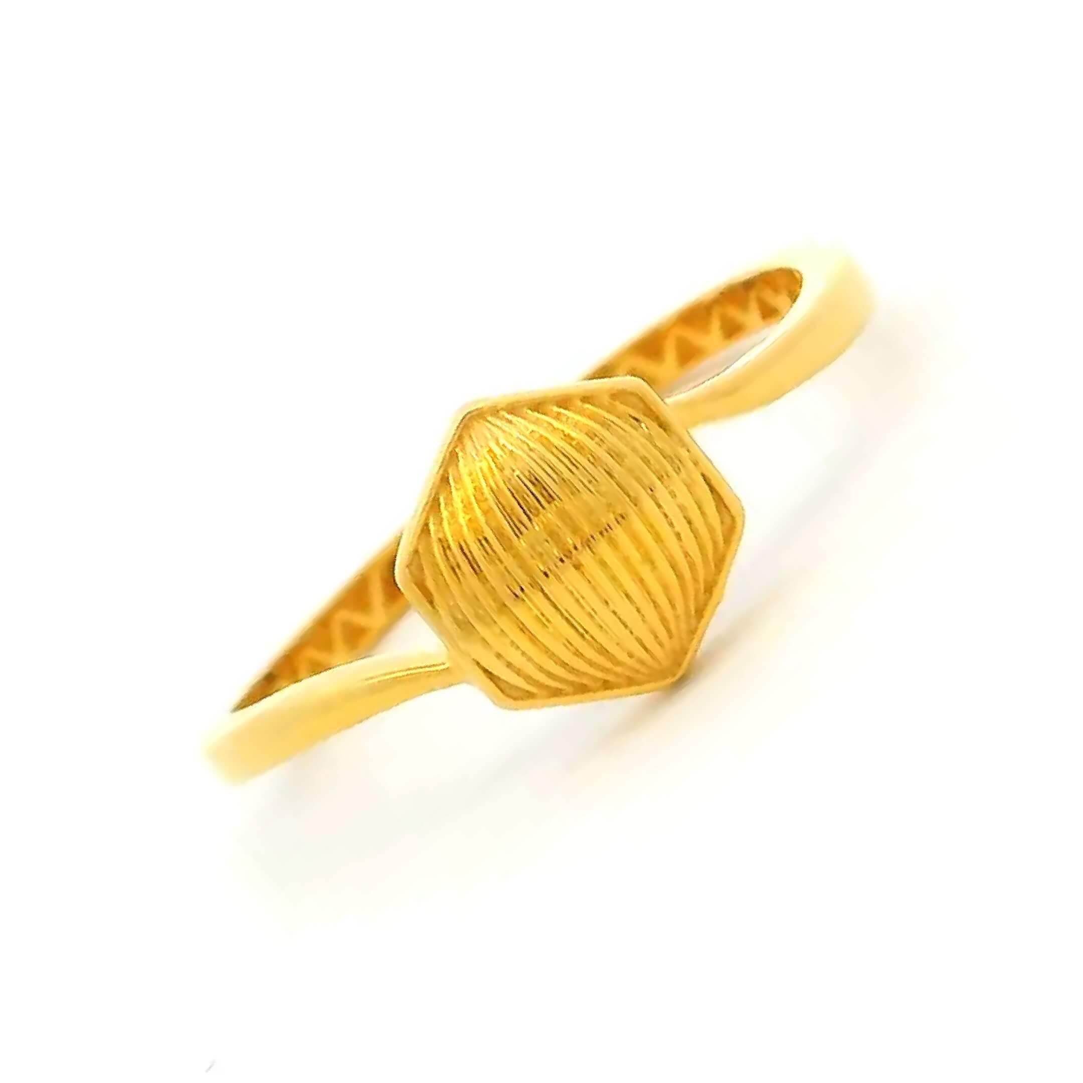 Sassy Hexa Gold Ring for Women