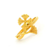 18K Riveting Clover Petals Gold Ring for Women