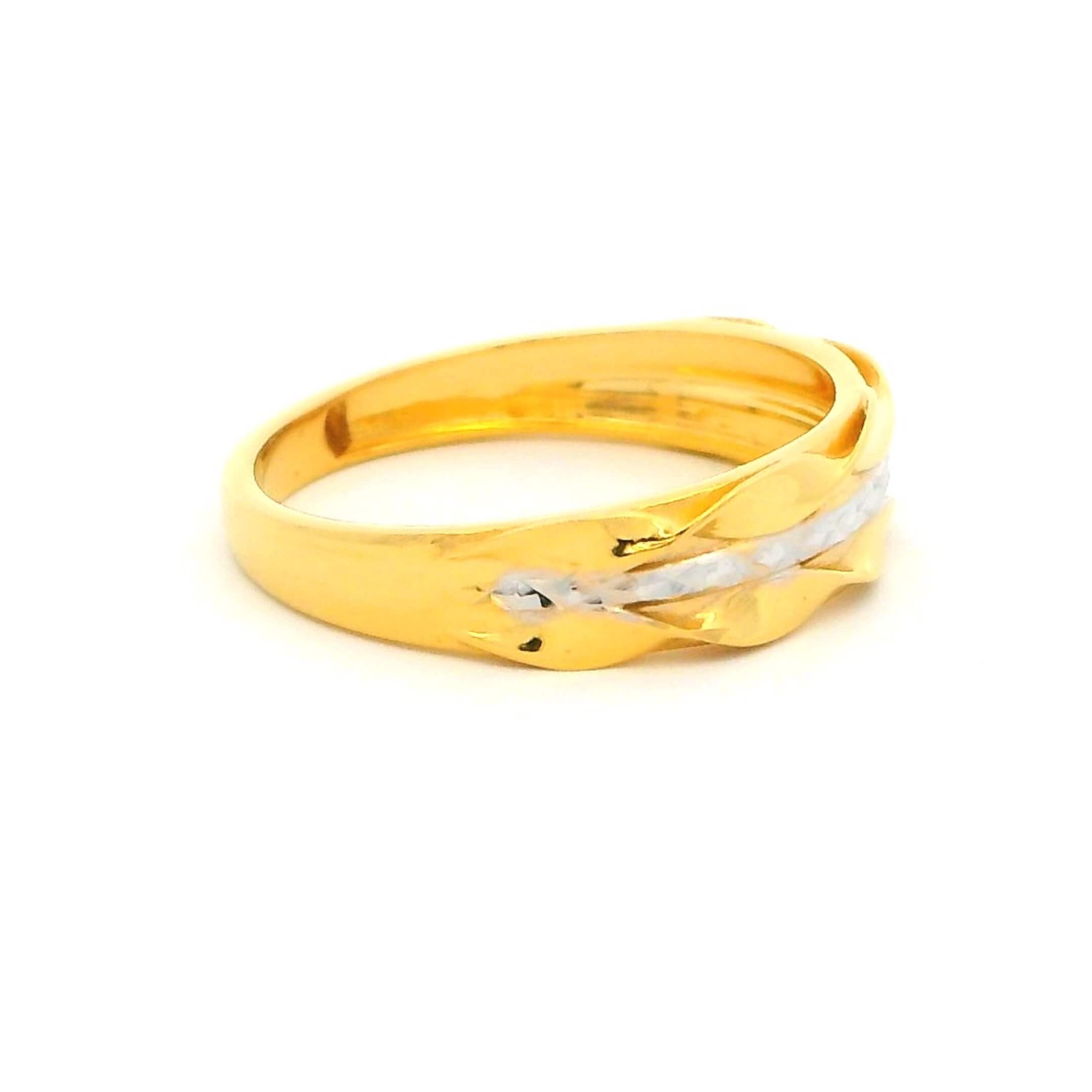 Glossy Glimmer Gold Ring for Women