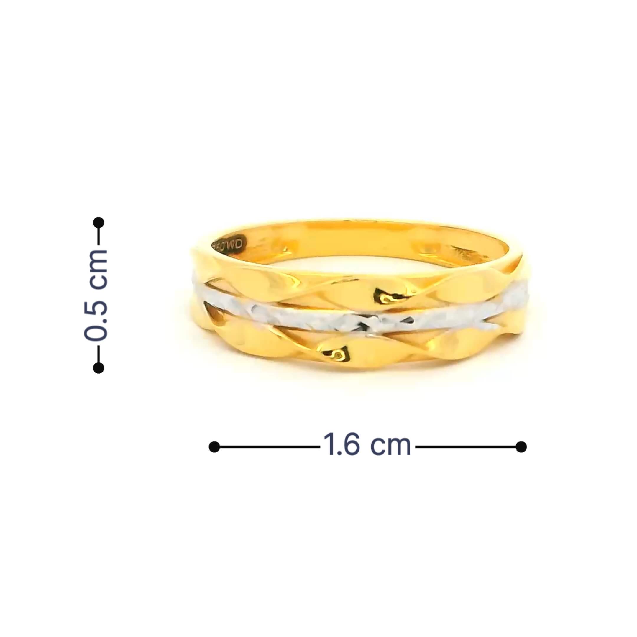 Glossy Glimmer Gold Ring for Women