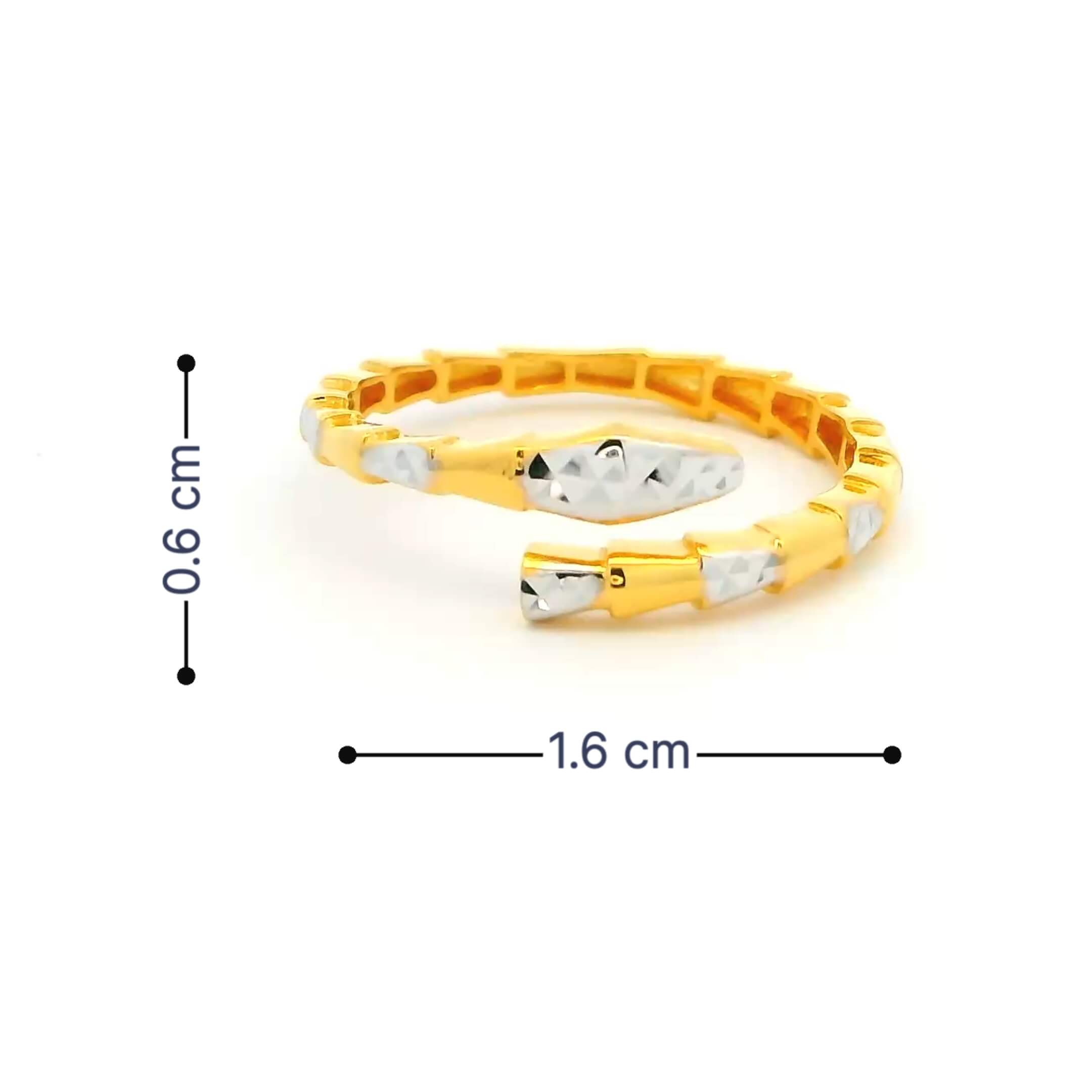 Chic Twirl Gold Ring for Women