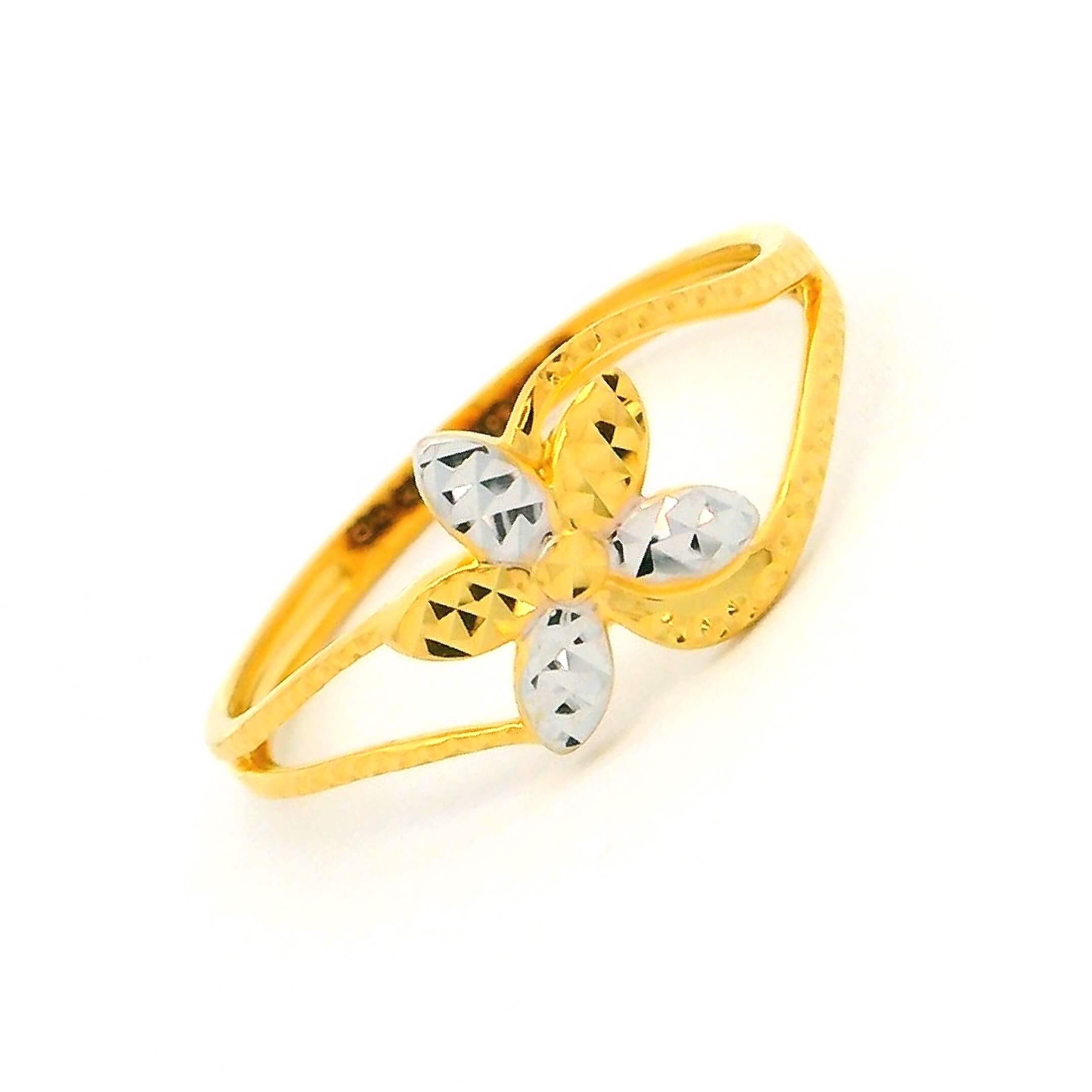 Graceful Petal Gold Ring