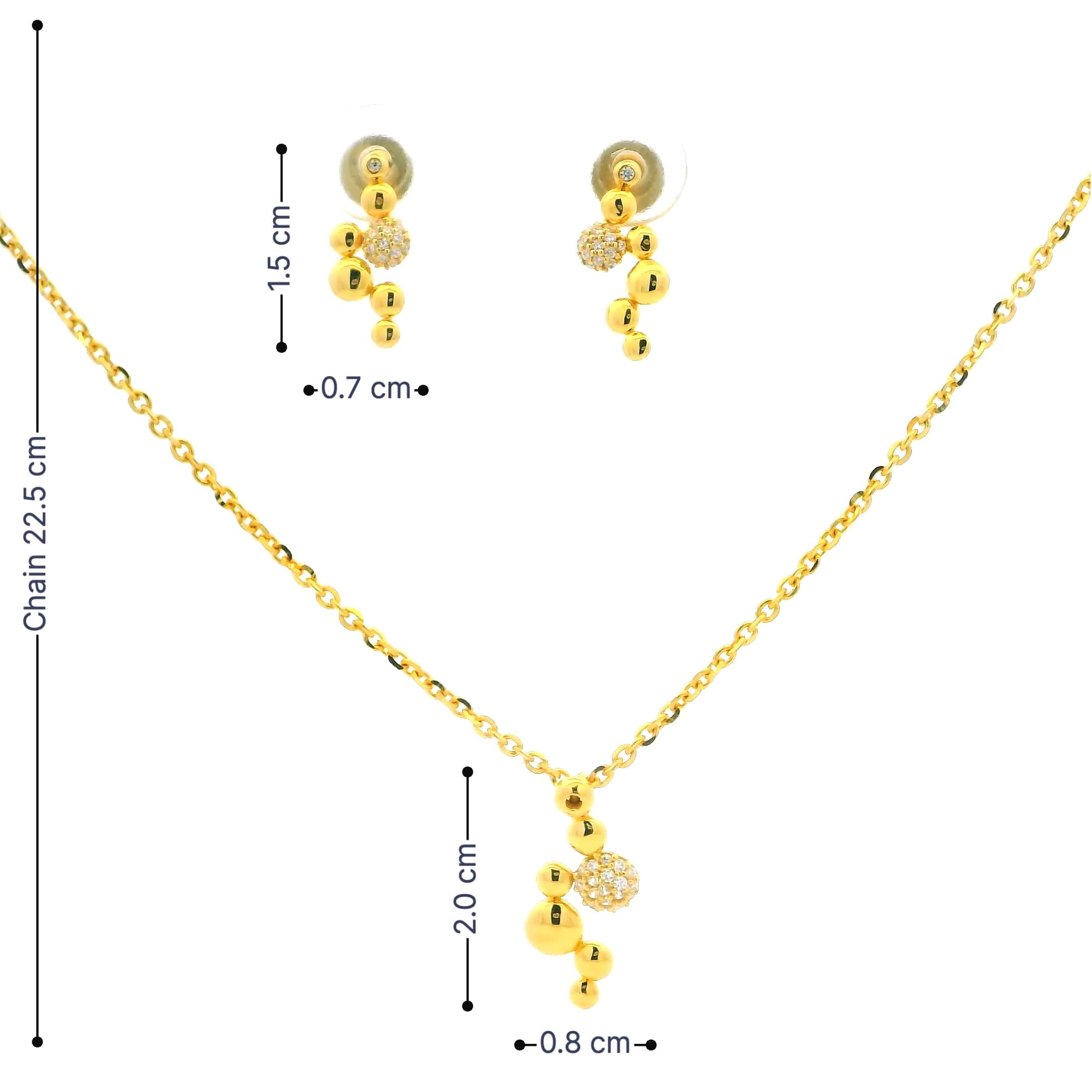 Enigmatic Charm Gold Necklace Set