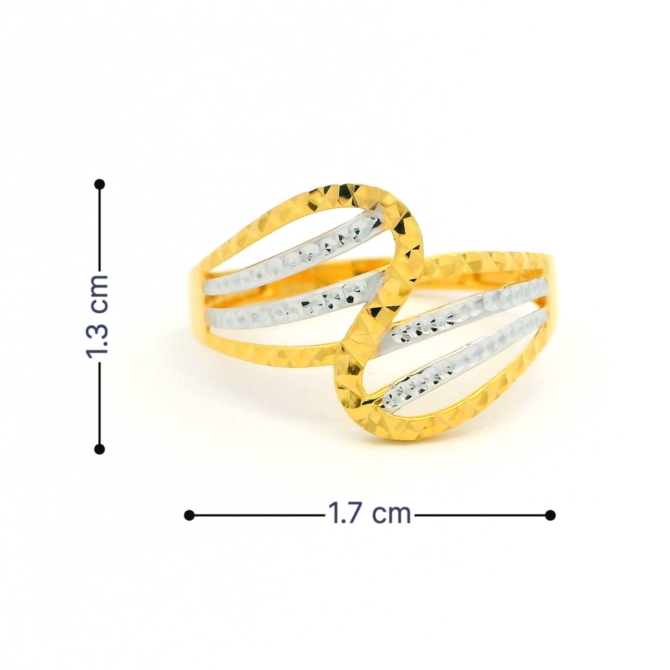 Wavy Glimmer Gold Ring