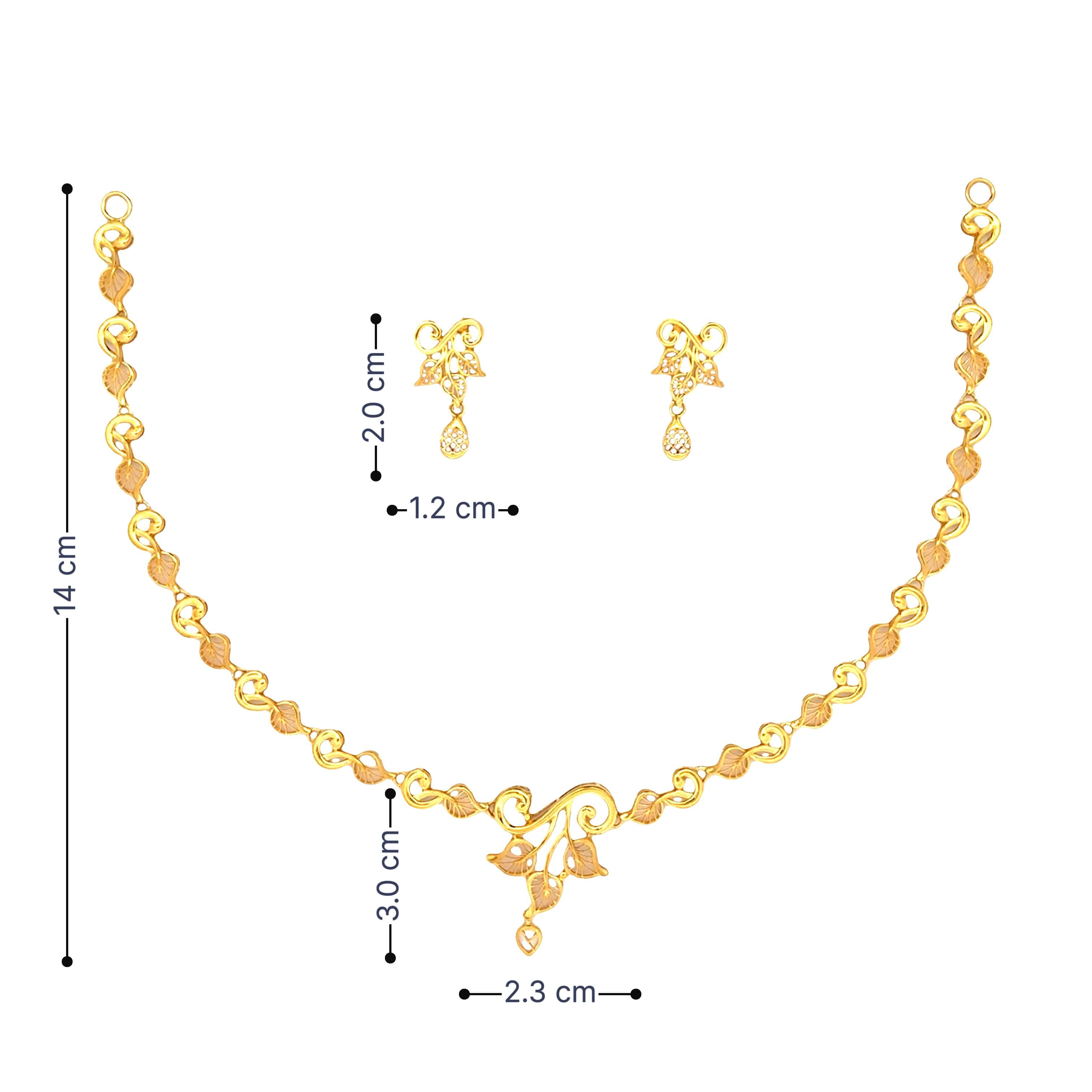 Gentle Floral Radiance Gold Necklace