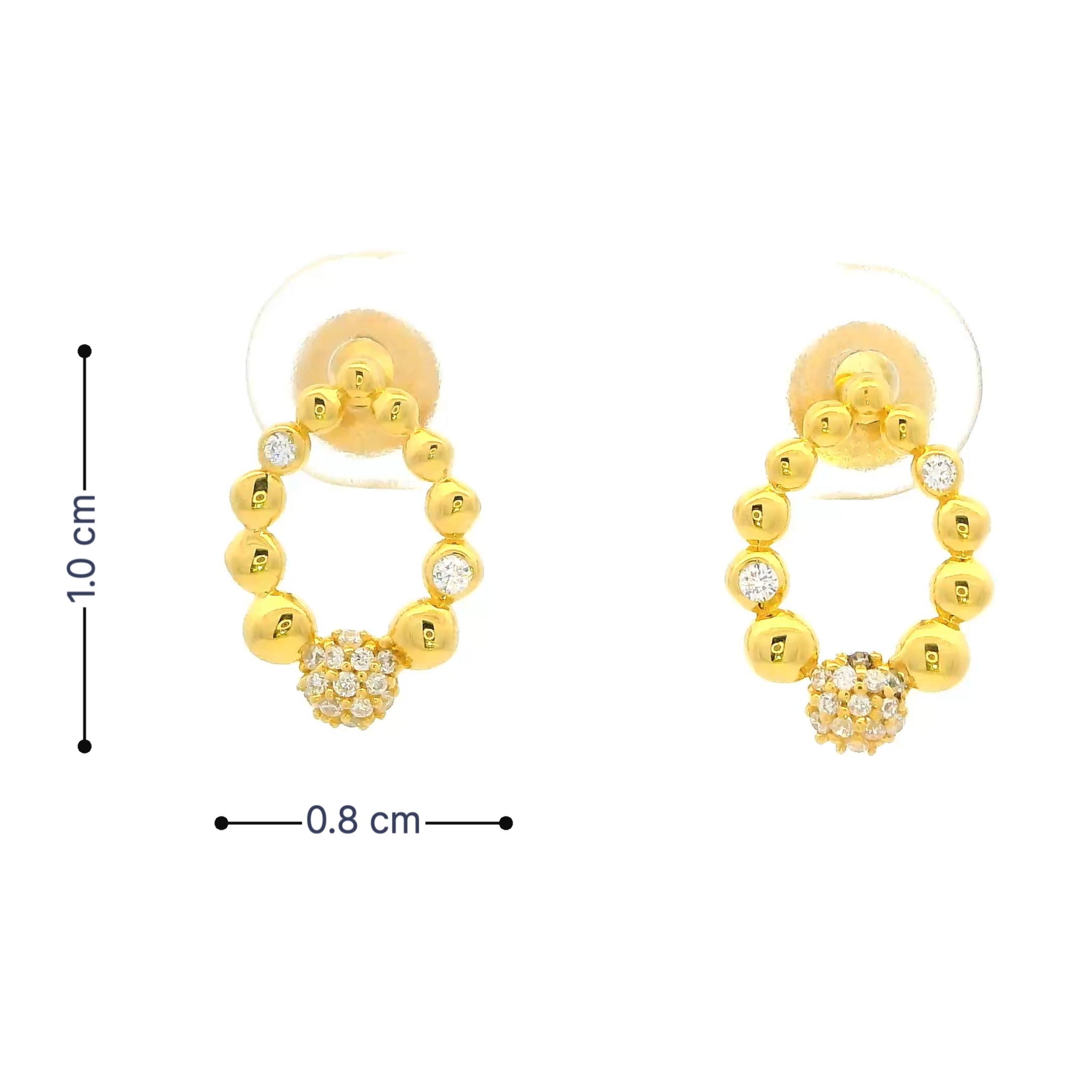 Mini Gleam Gold Earrings for Women