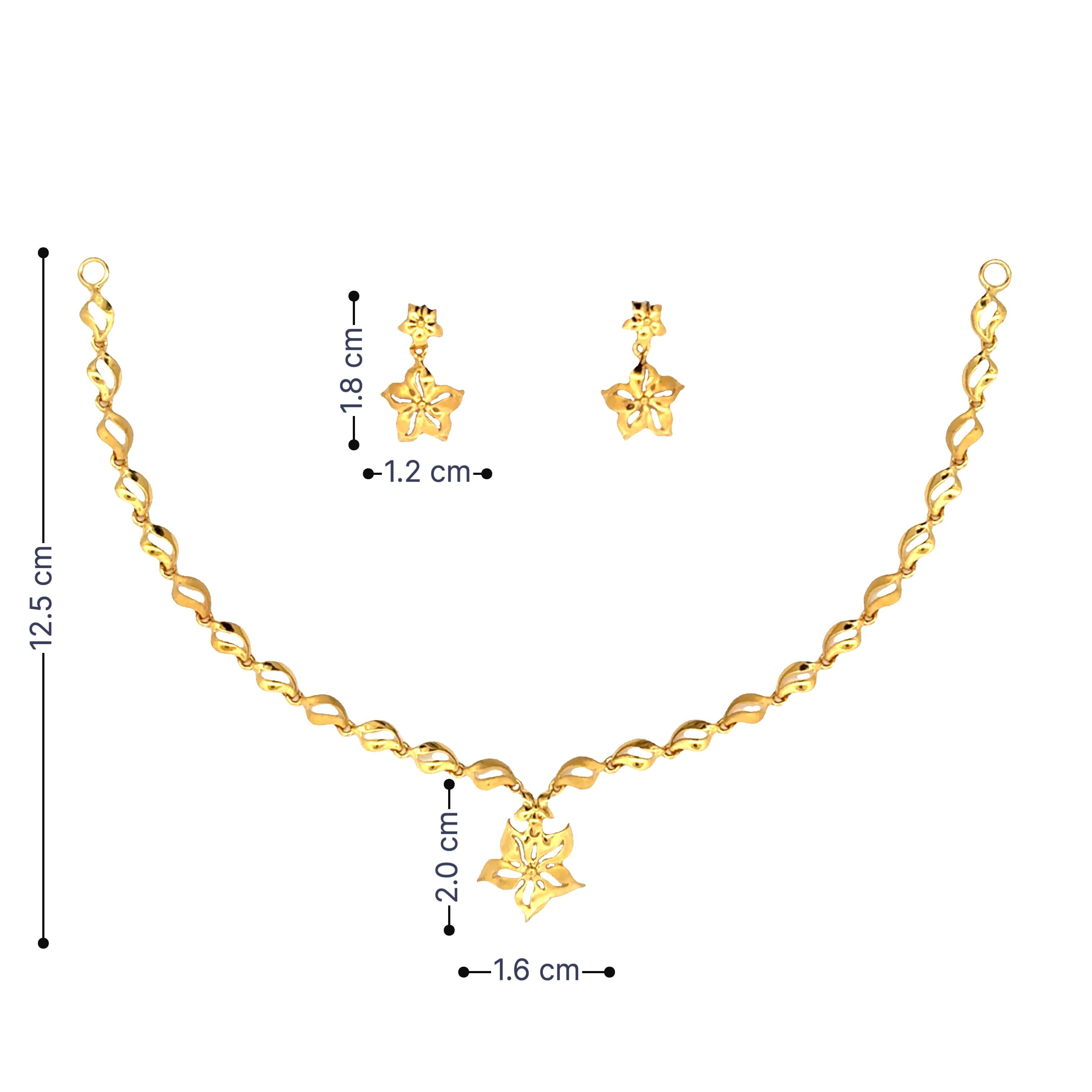 Soft Floral Radiance Gold Necklace
