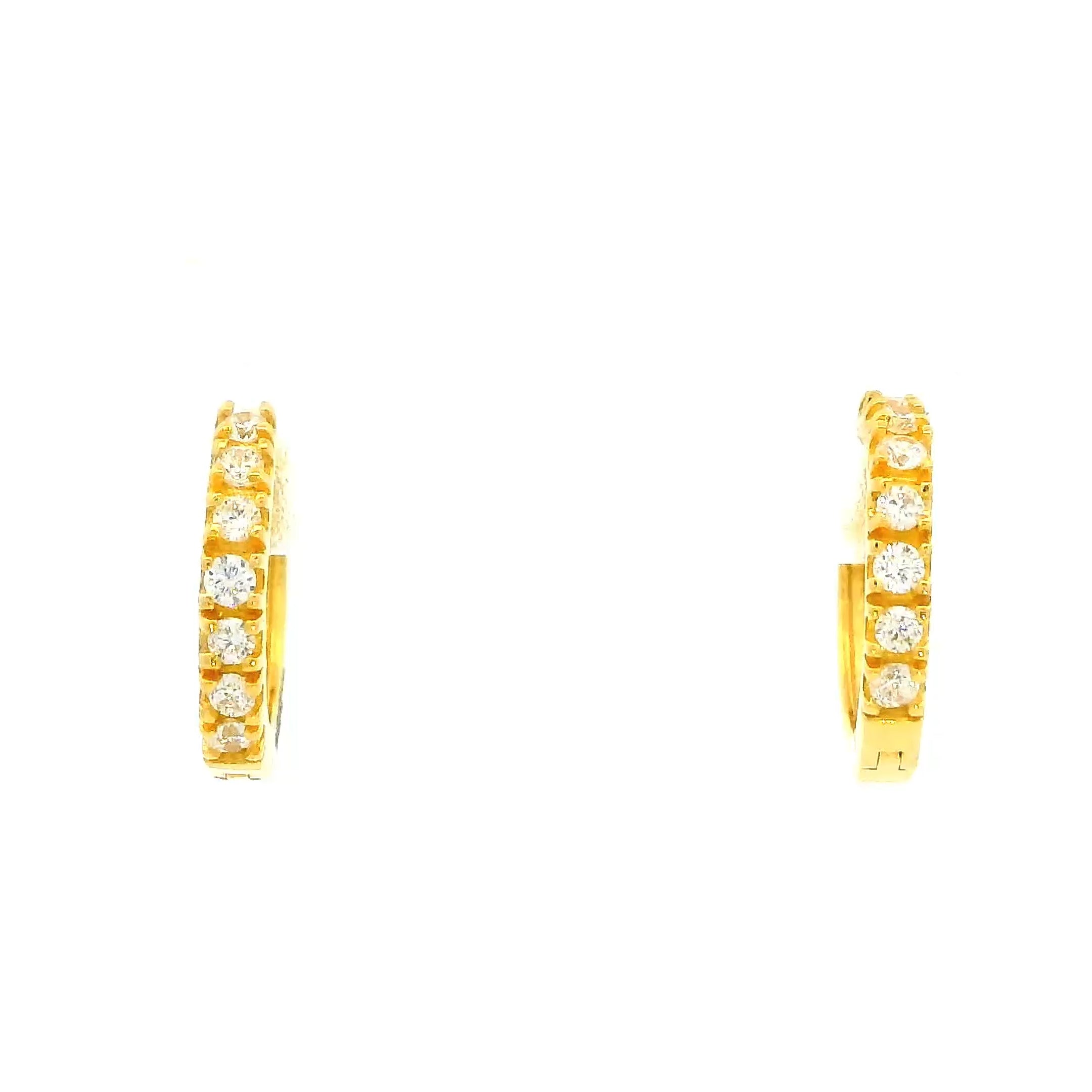 Sleek Glimmer Gold Earrings for Women