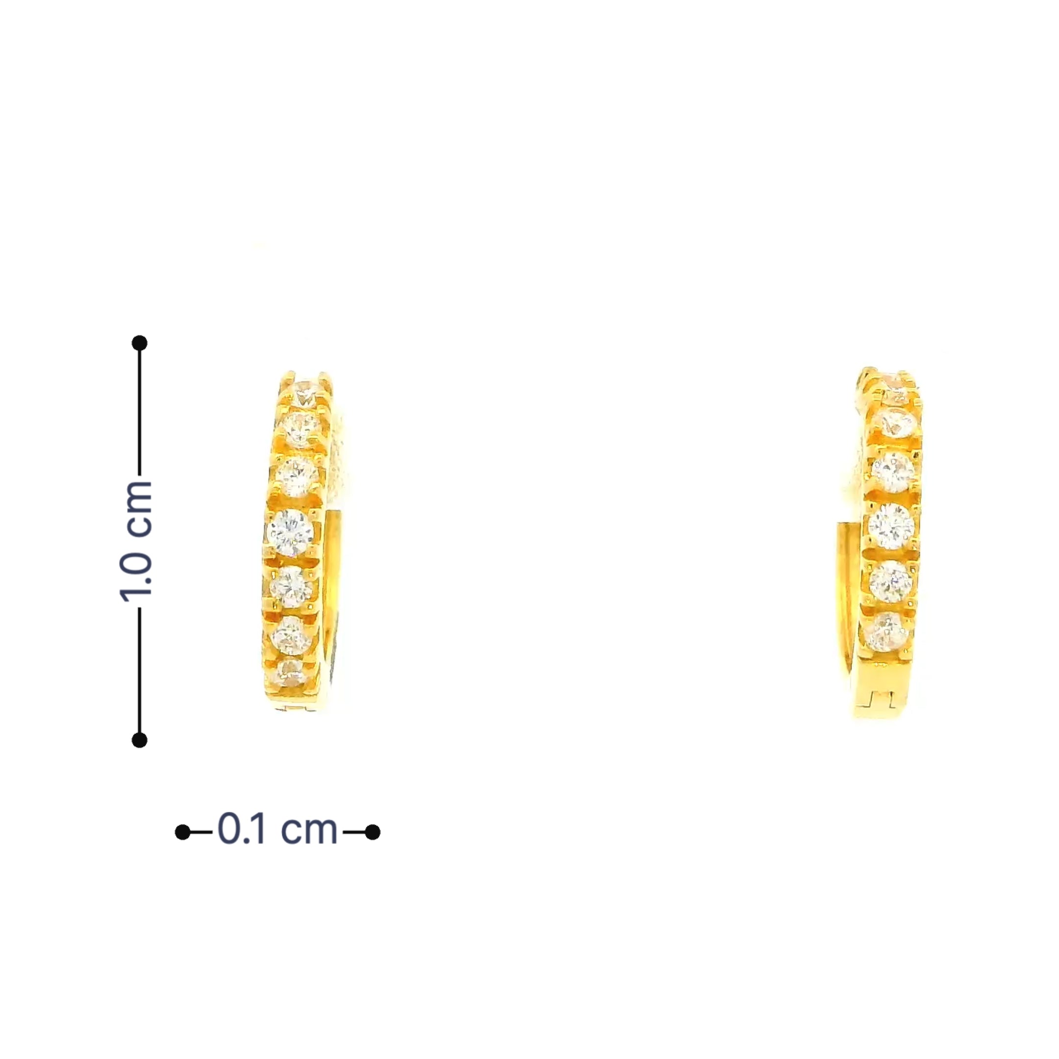 Sleek Glimmer Gold Earrings for Women