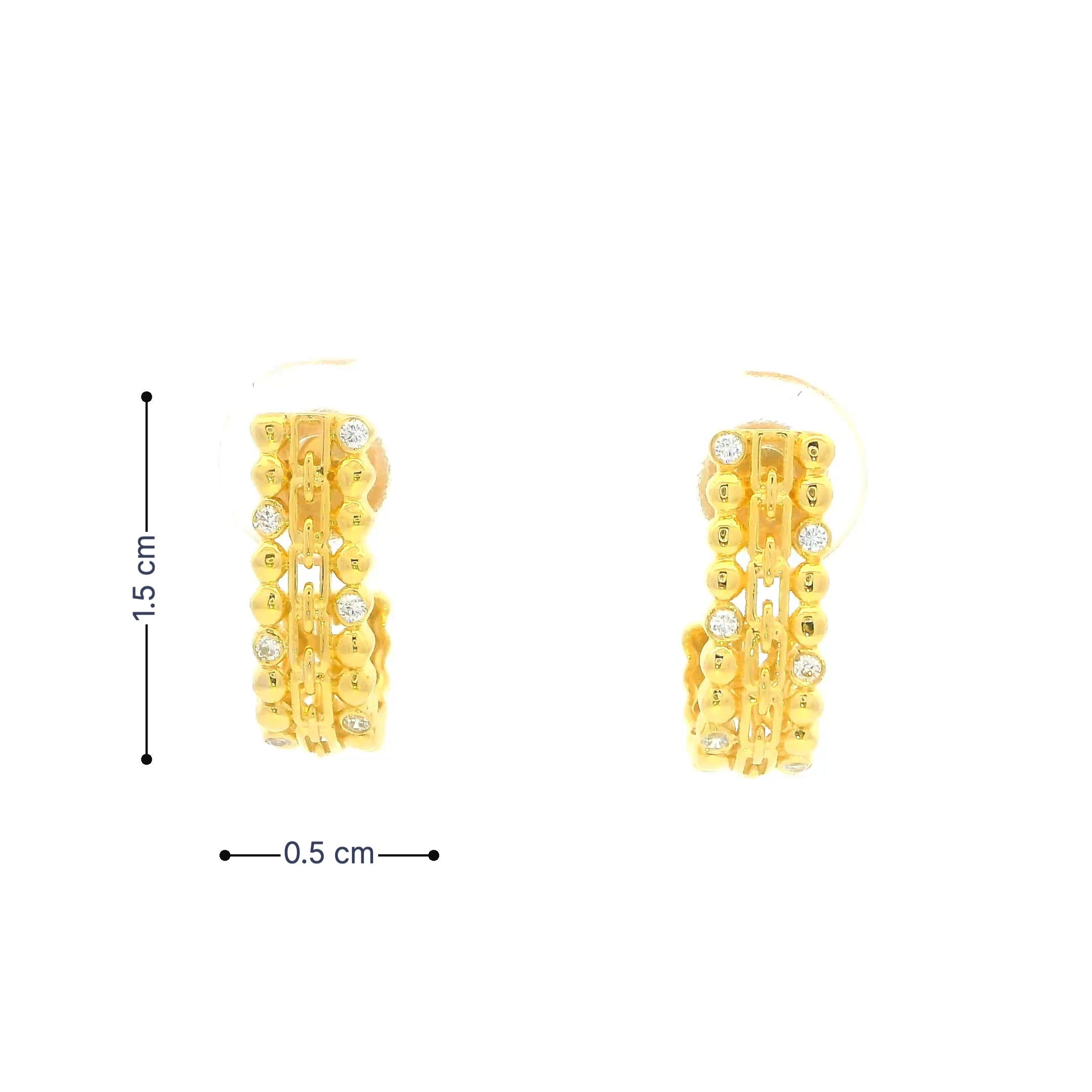 Bold Glossy Gold Earrings for Women