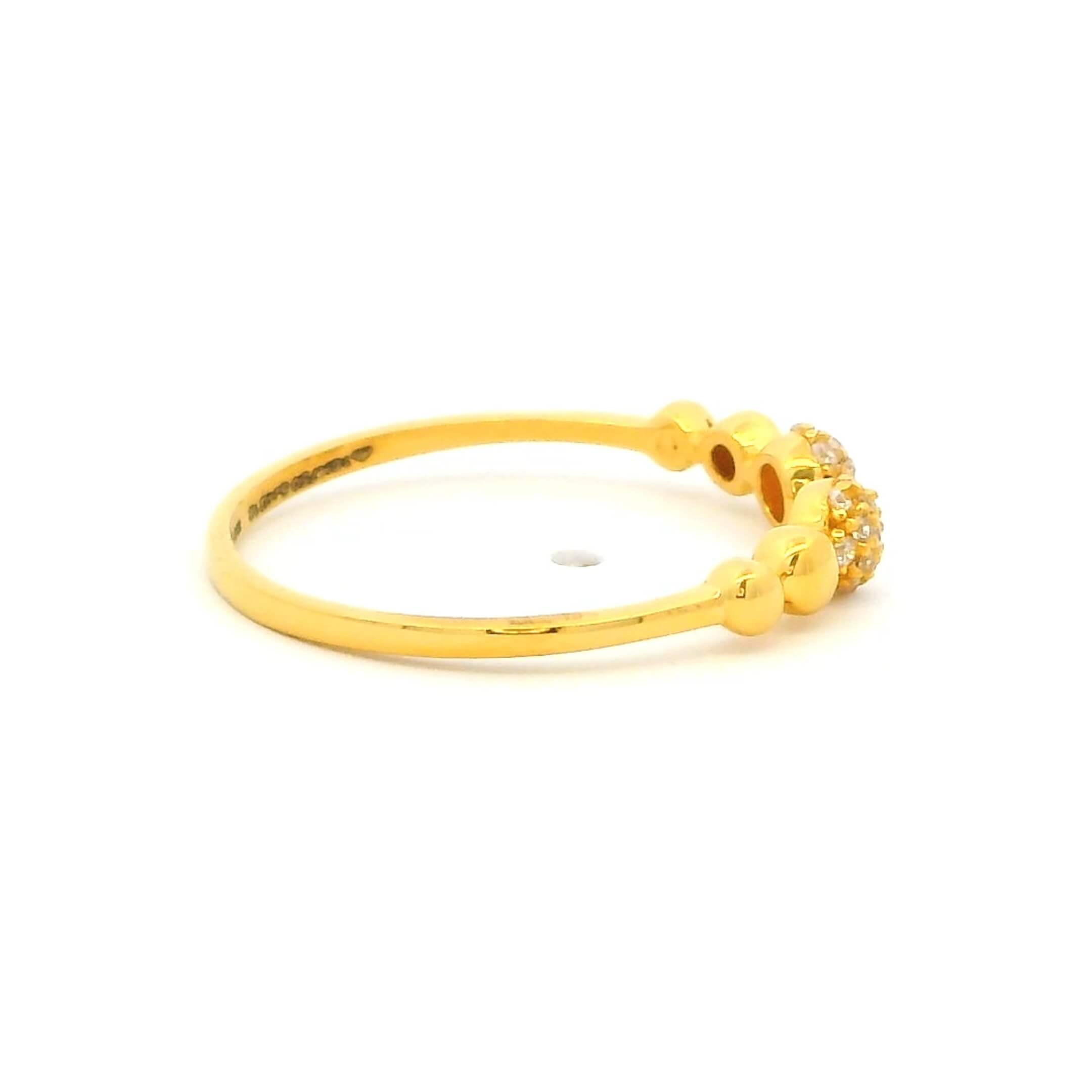 Petite Mini Orbs Gold Ring for Women
