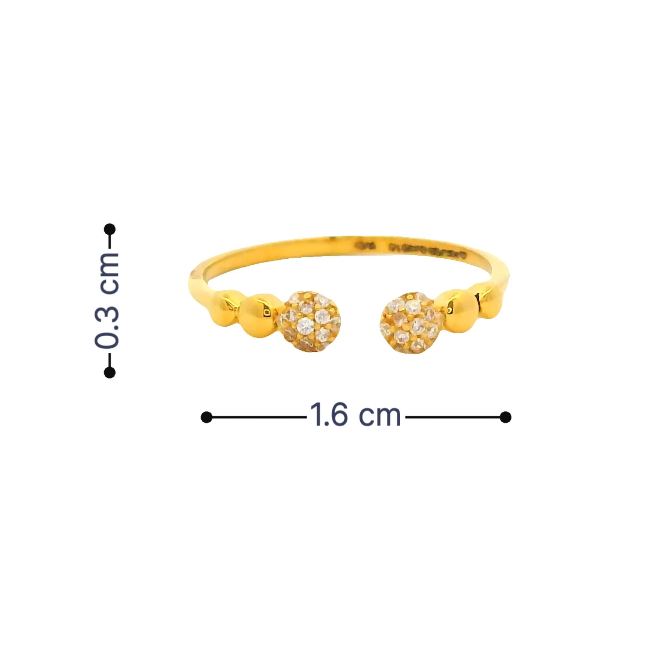 Petite Mini Orbs Gold Ring for Women