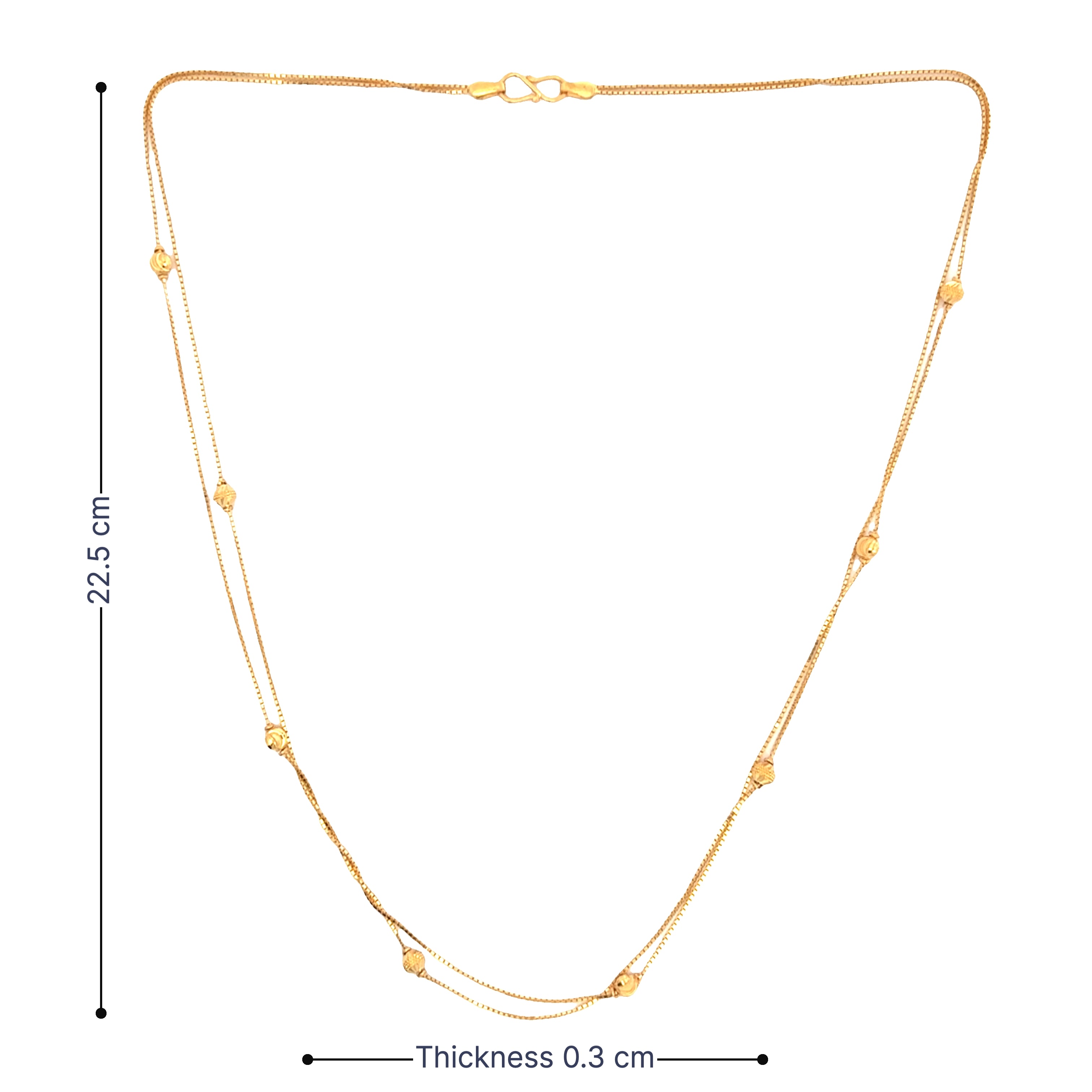 22K Urban Rizz Gold Chain for Women