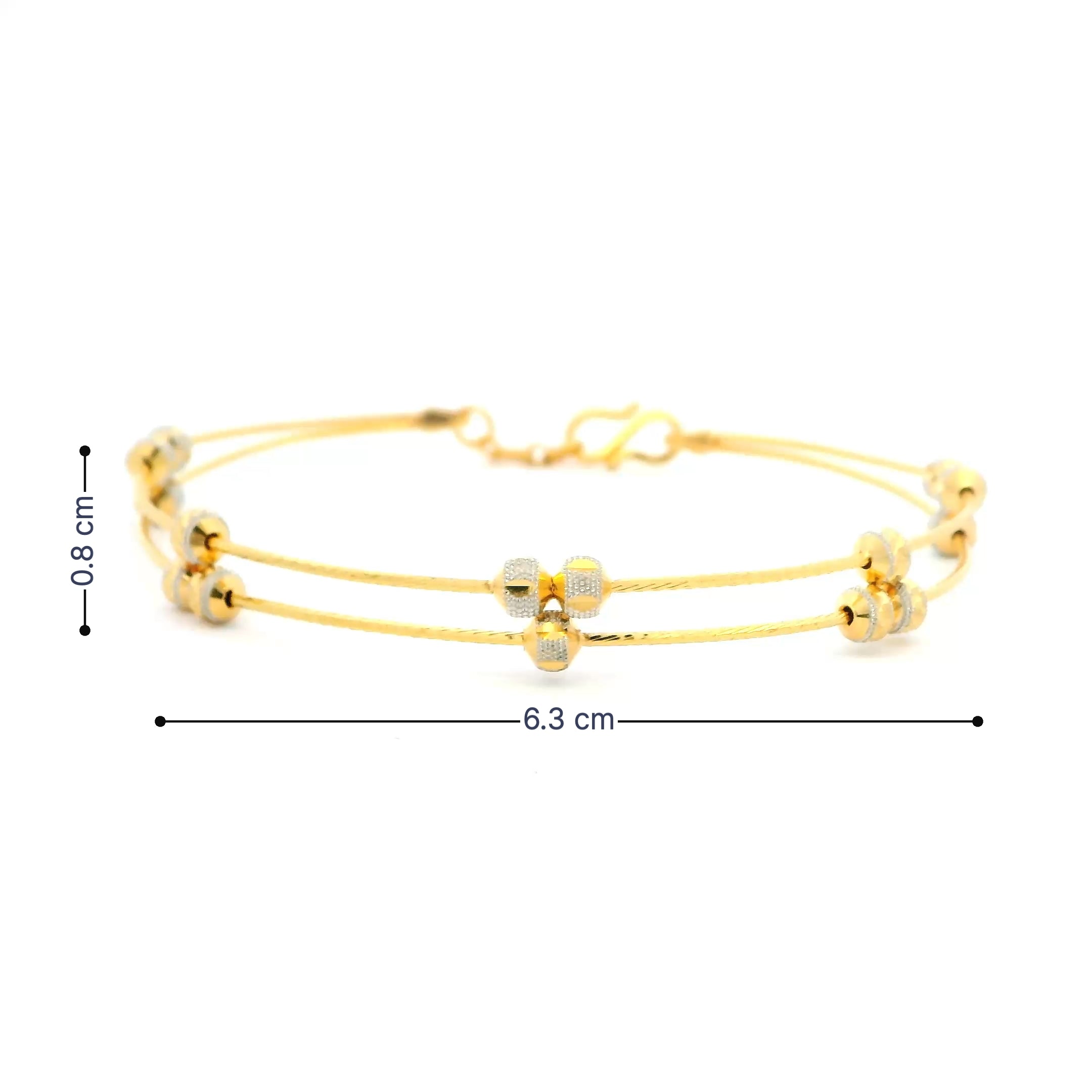 Chic Shine 22K Gold Bracelet for Women
