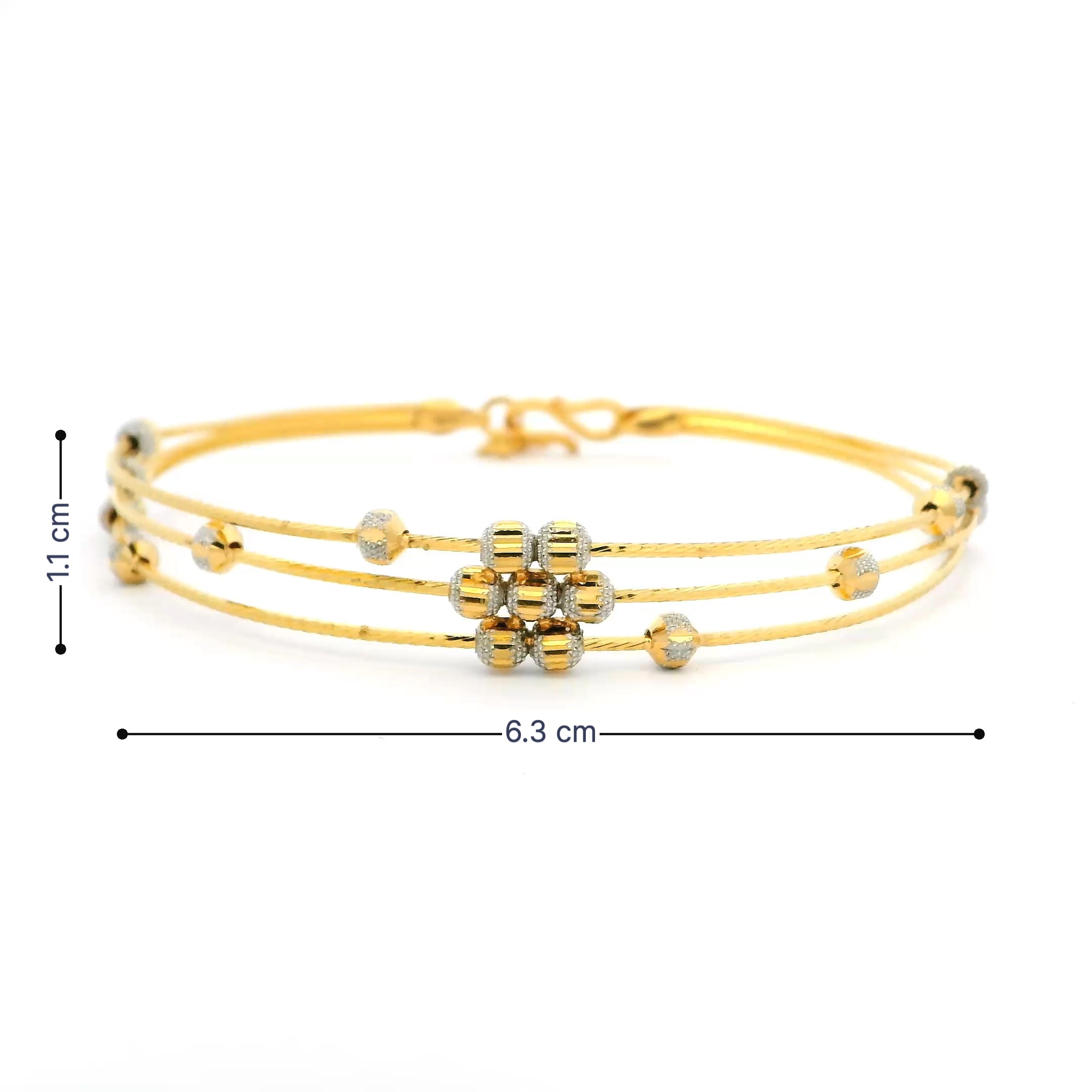Captivating Blossom 22K Gold Bracelet for Women