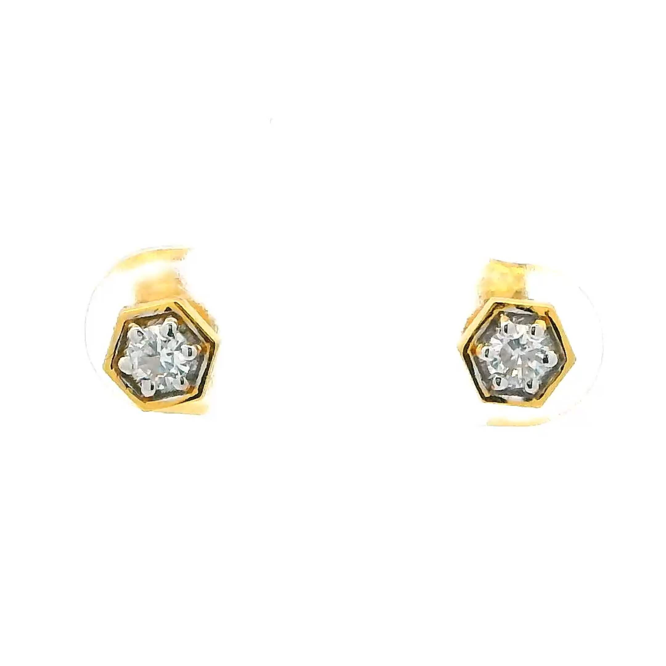 Tiny Charm 18K Women Gold Earrings
