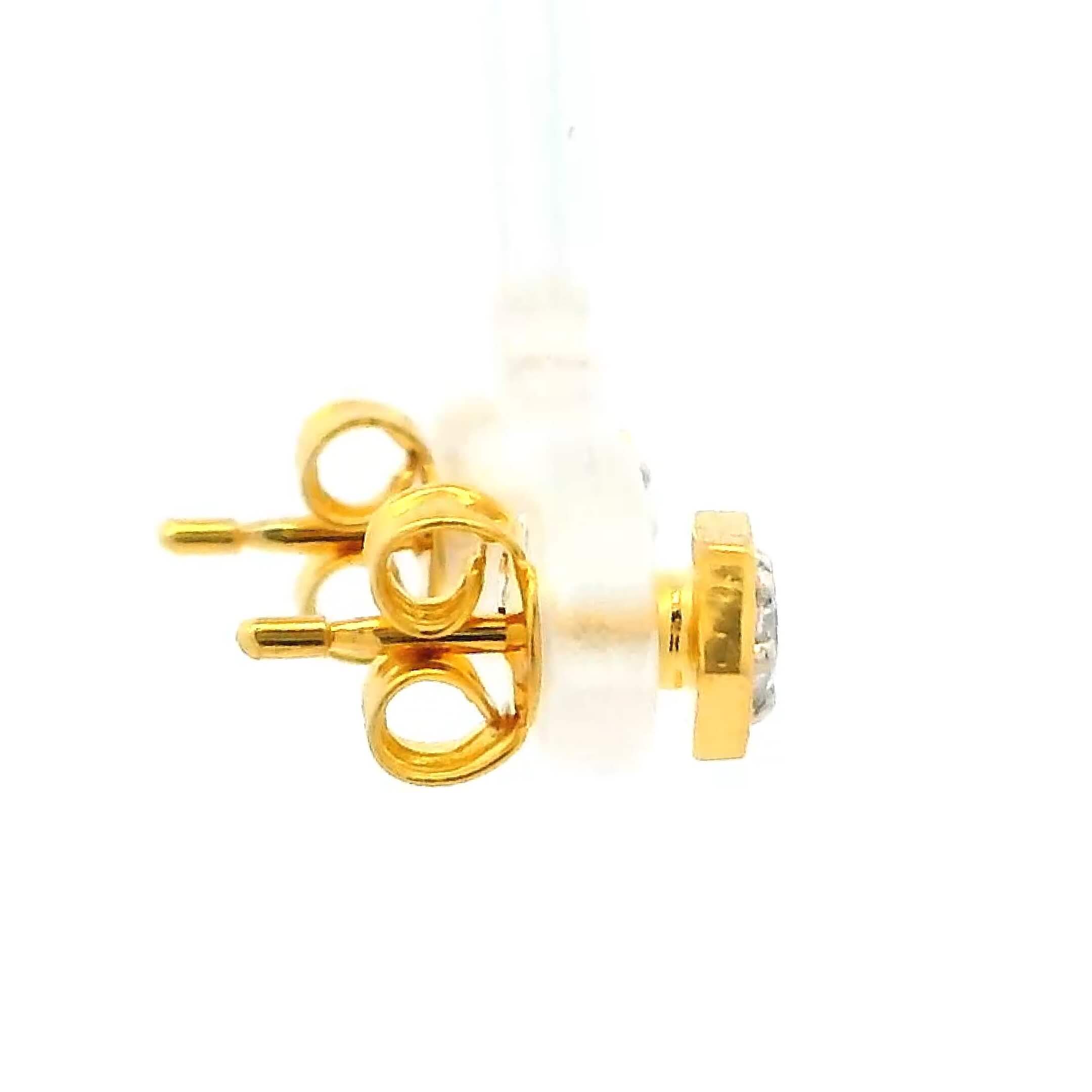 Tiny Charm 18K Women Gold Earrings