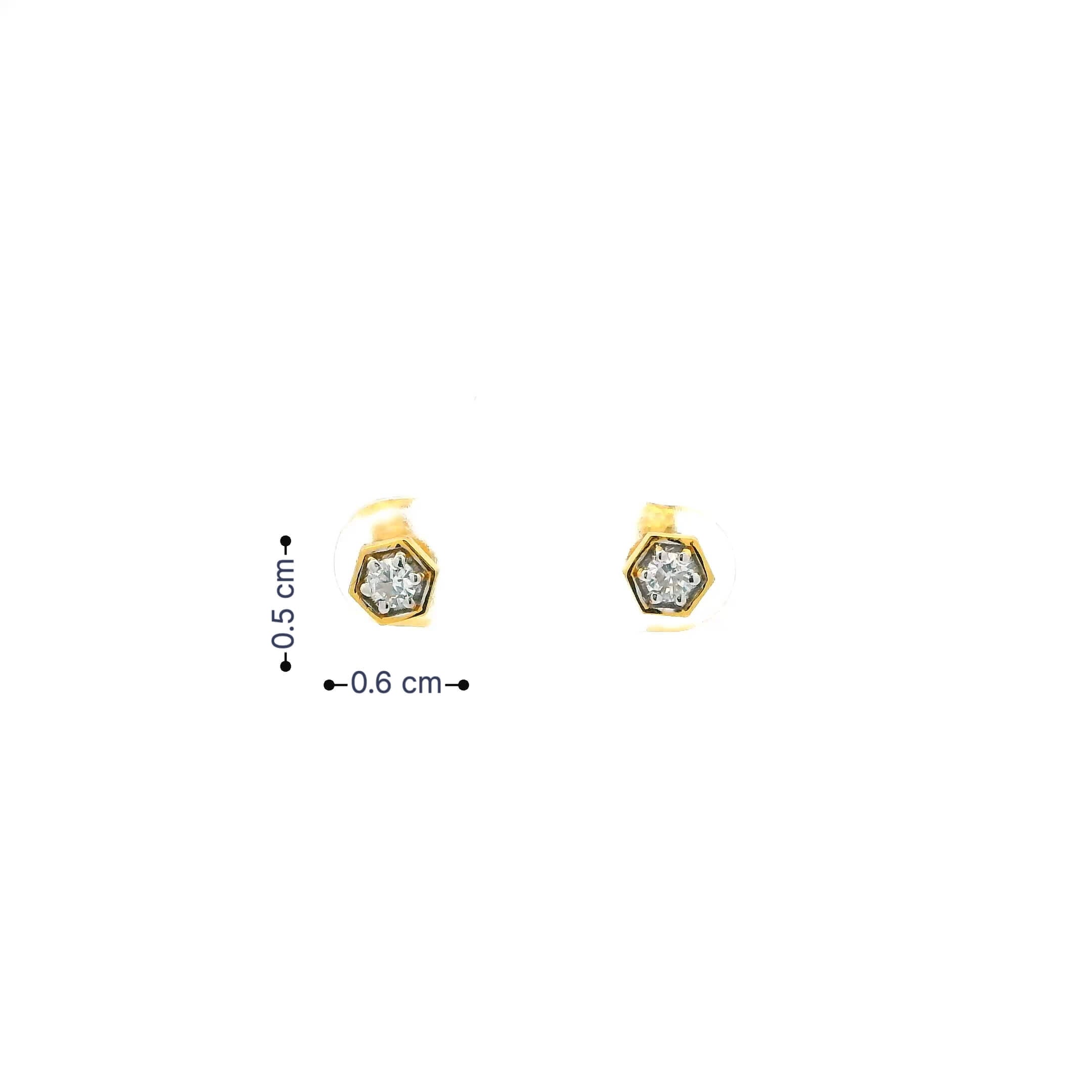 Tiny Charm 18K Women Gold Earrings
