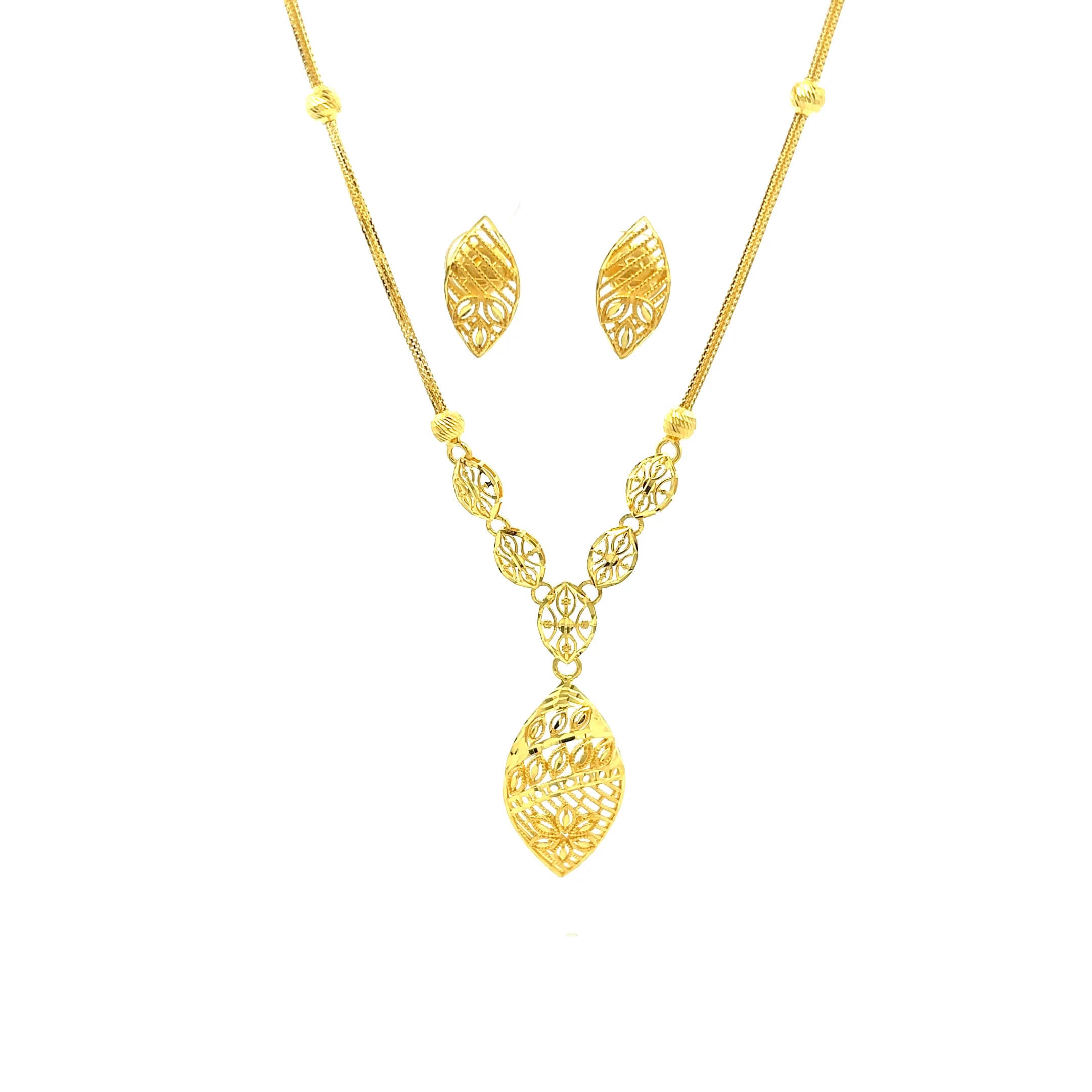 Majestic Sparkle Gold Necklace Set