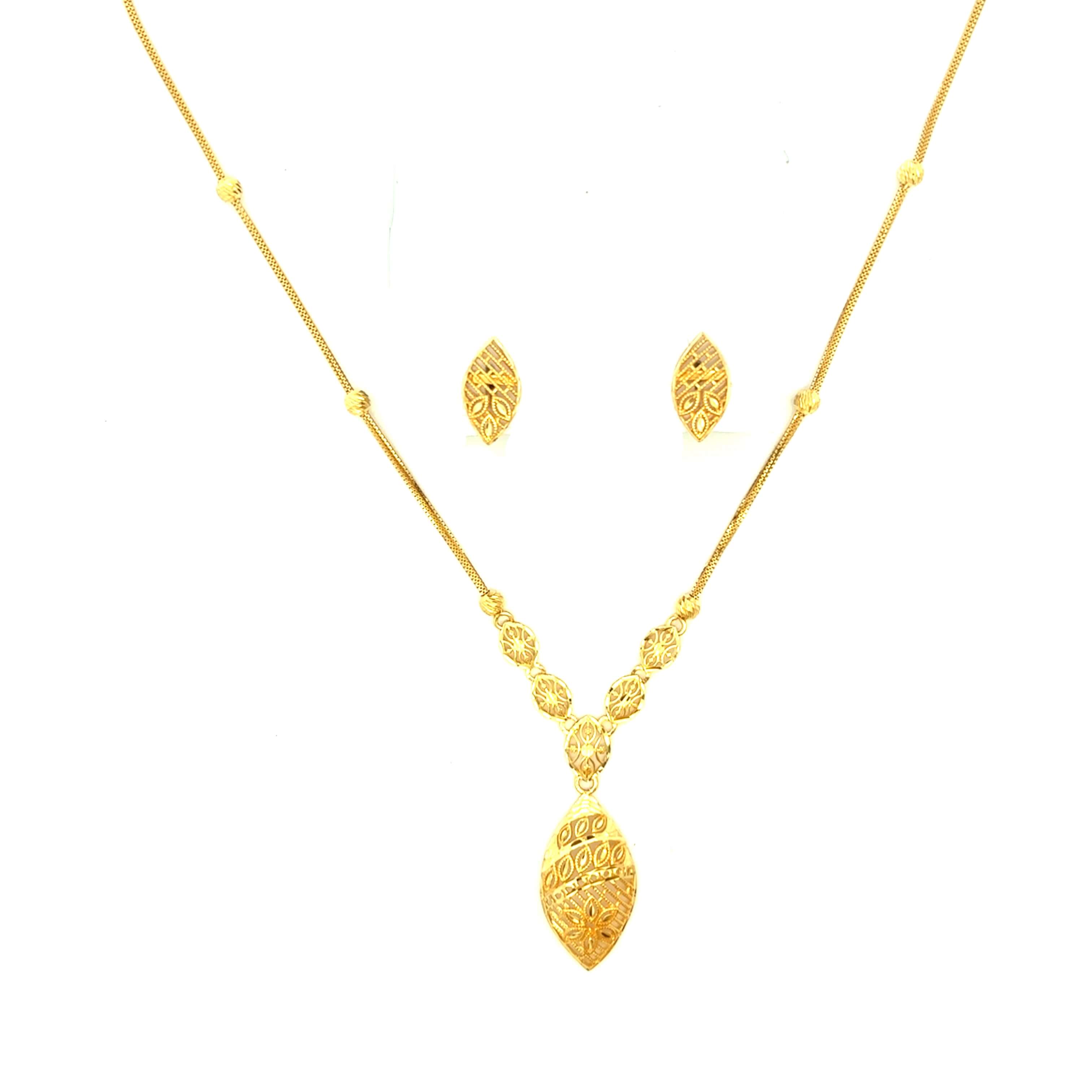 Majestic Sparkle Gold Necklace Set