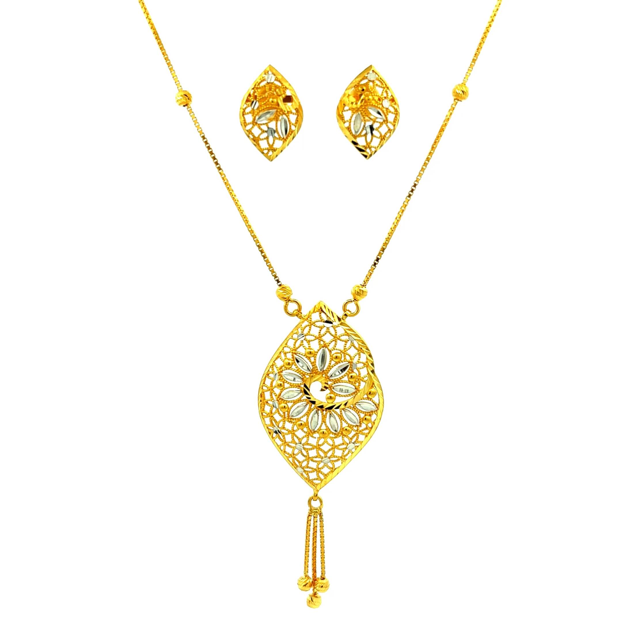 Majestic Brilliance Gold Necklace Set