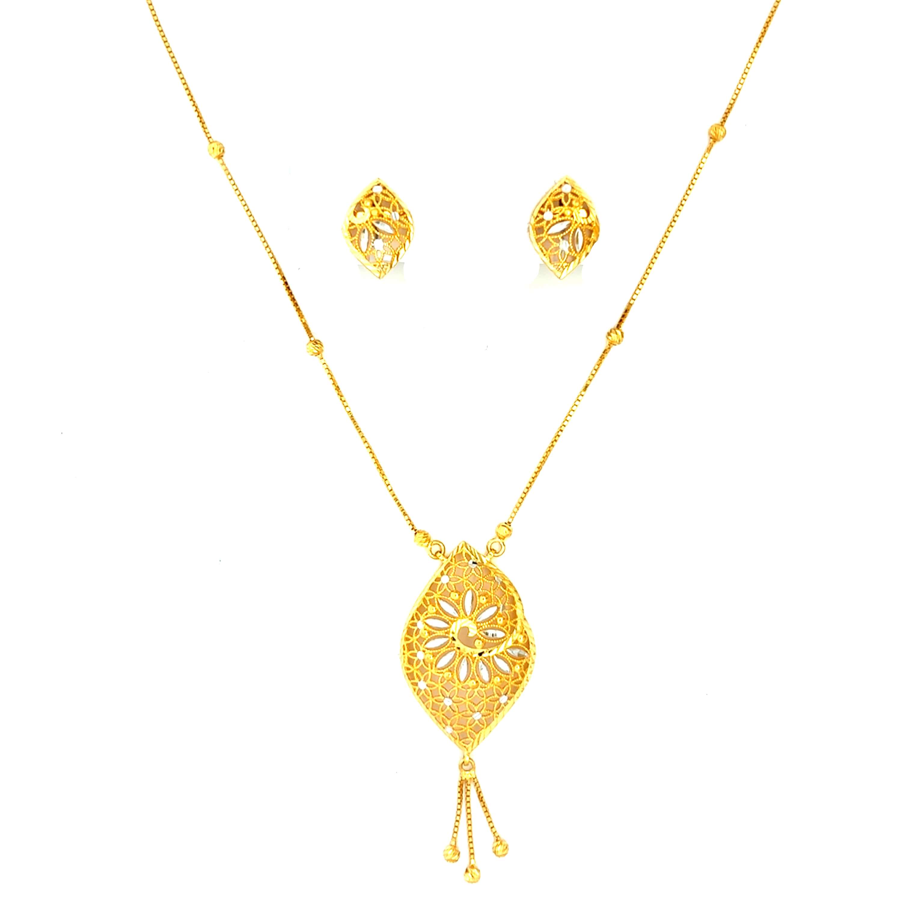 Majestic Brilliance Gold Necklace Set