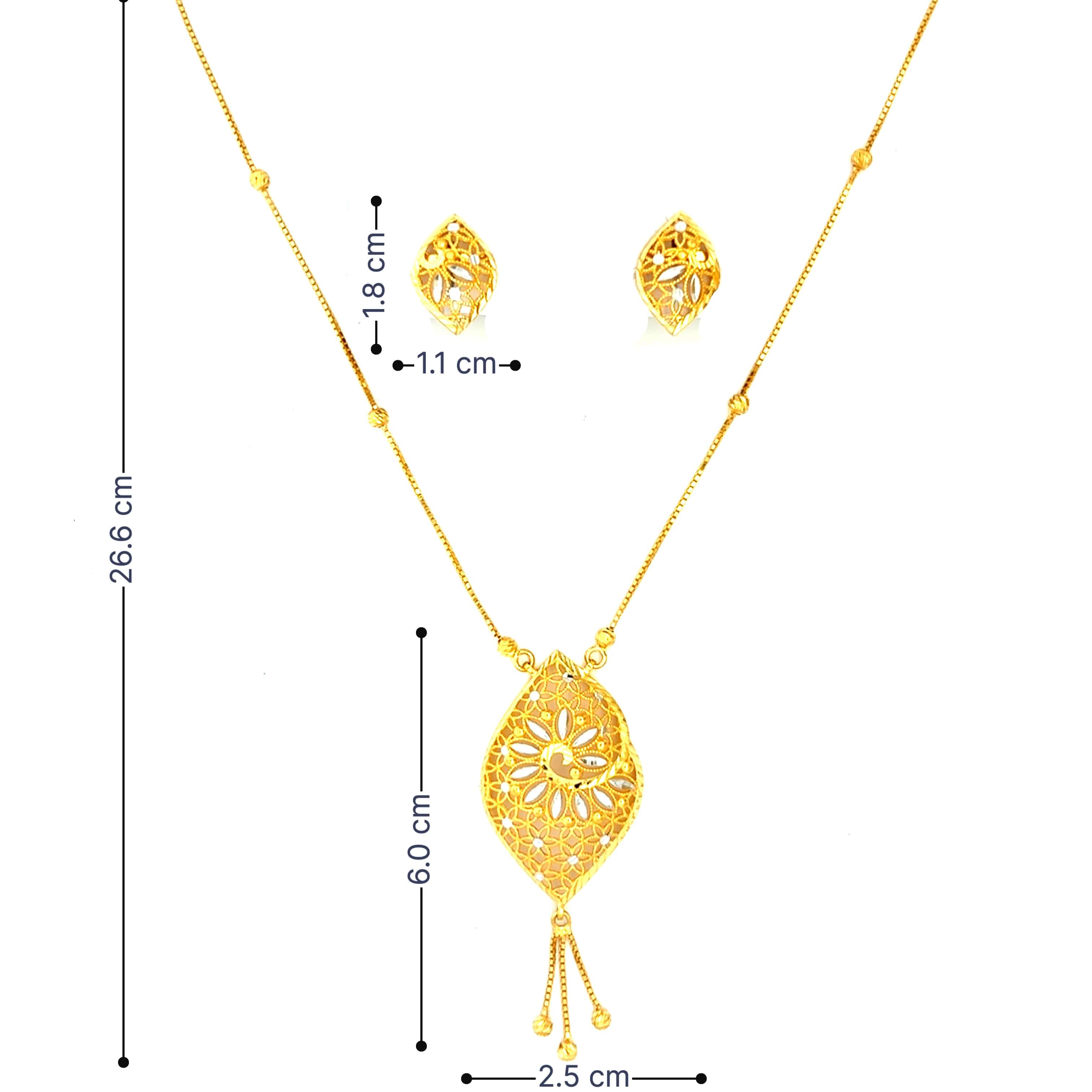 Majestic Brilliance Gold Necklace Set