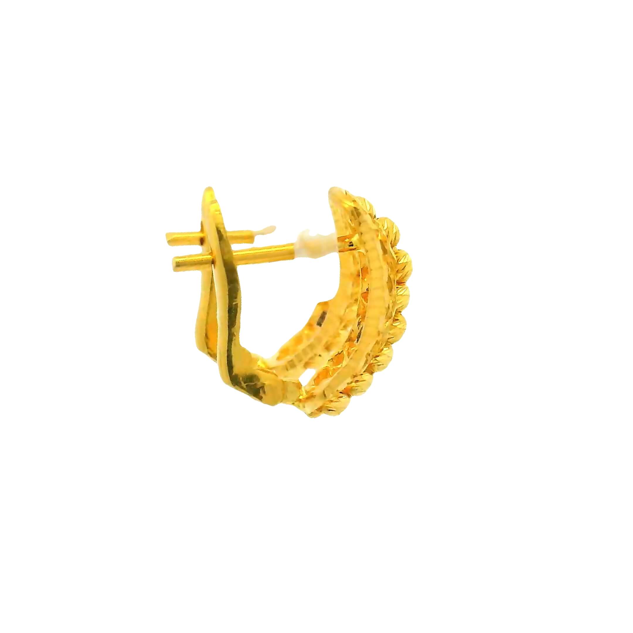 Glorious Charm Gold Hoops