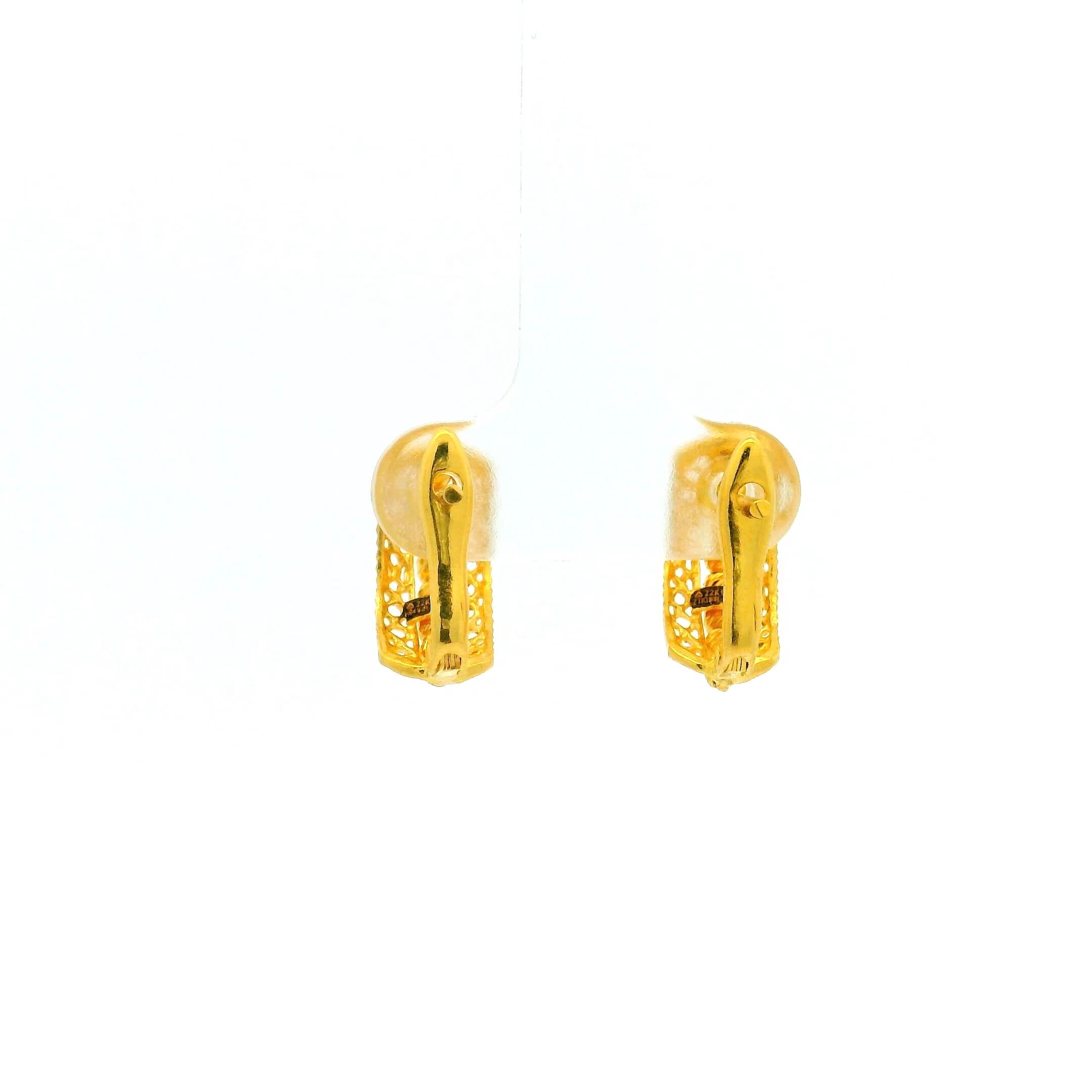 Glorious Charm Gold Hoops