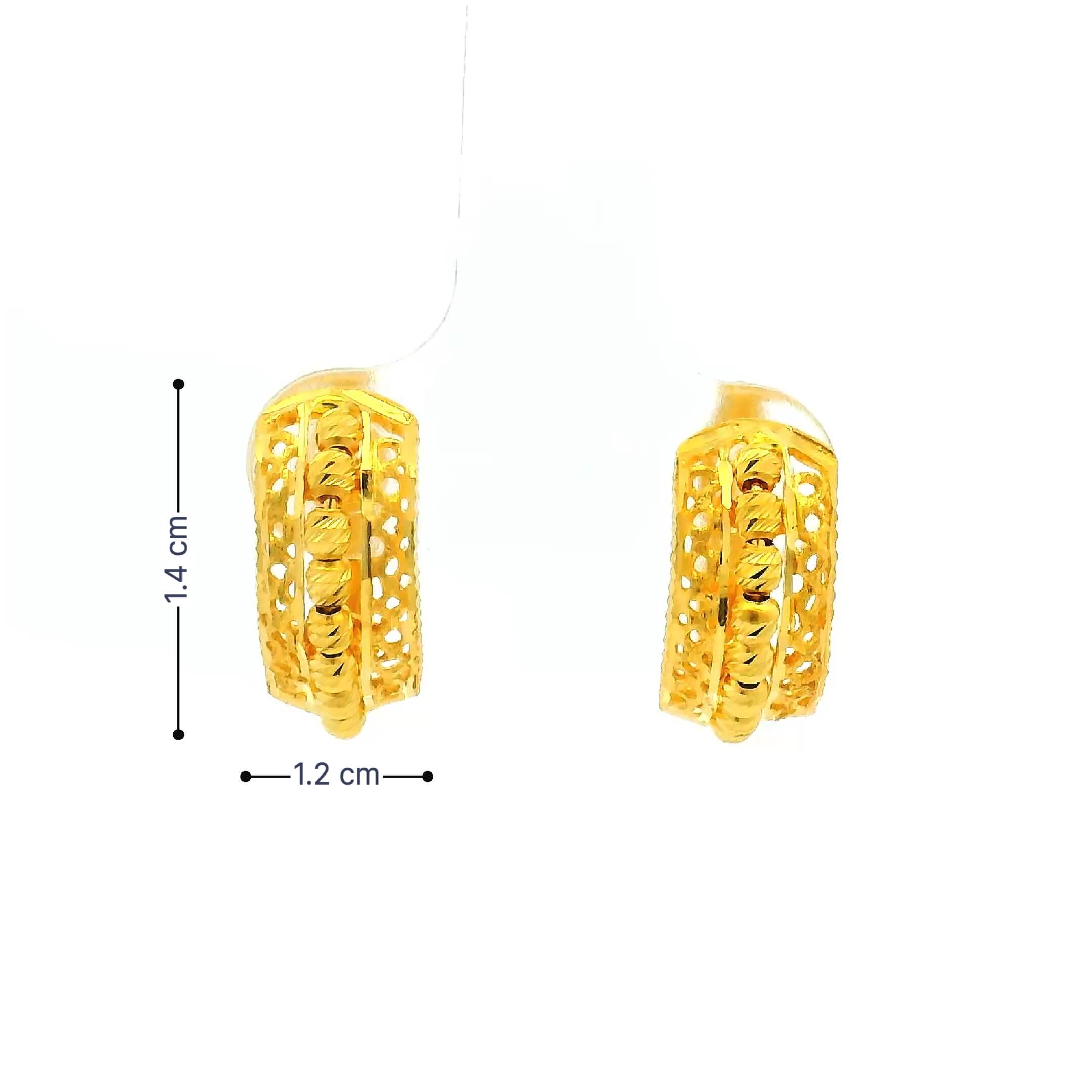 Glorious Charm Gold Hoops