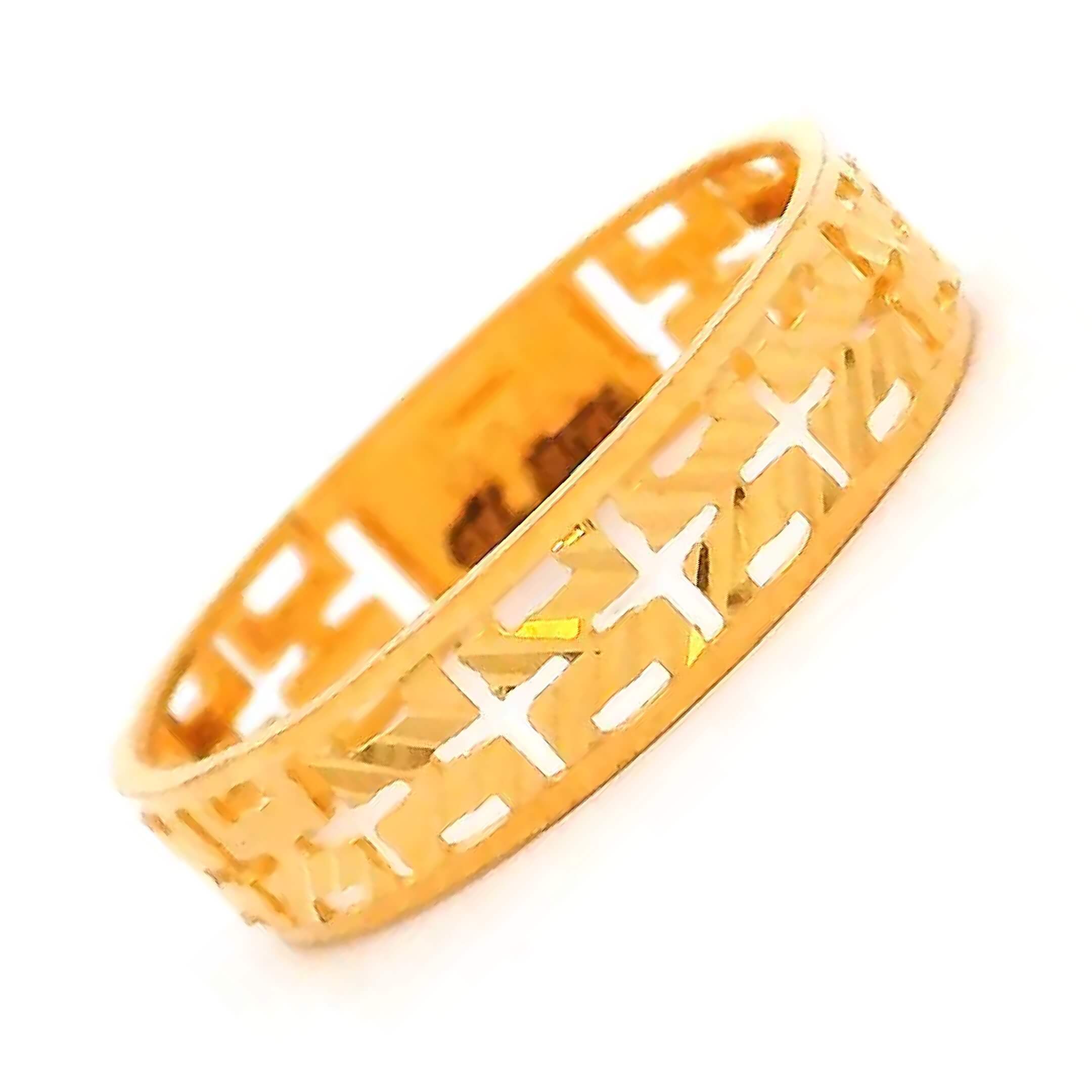 Geometric Glaze Gold Ring