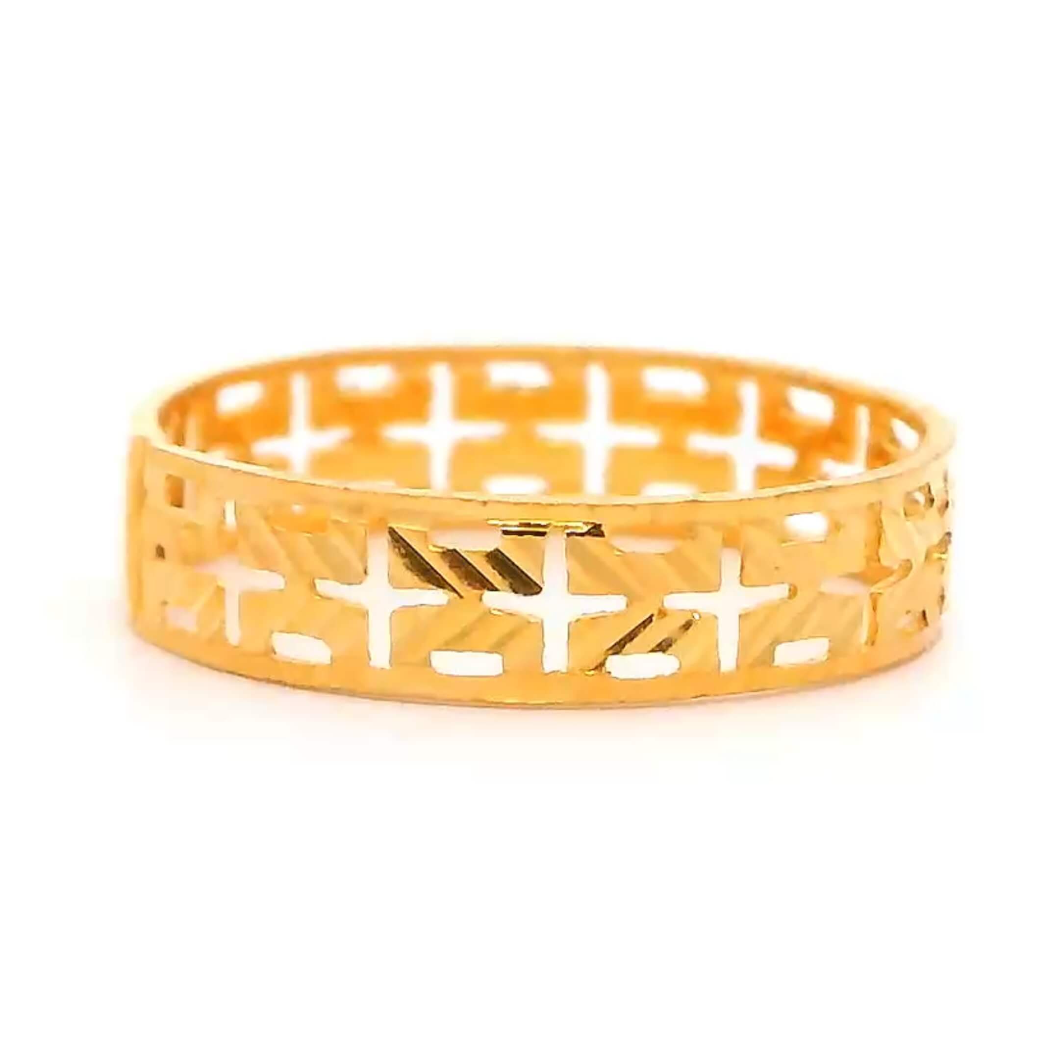 Geometric Glaze Gold Ring